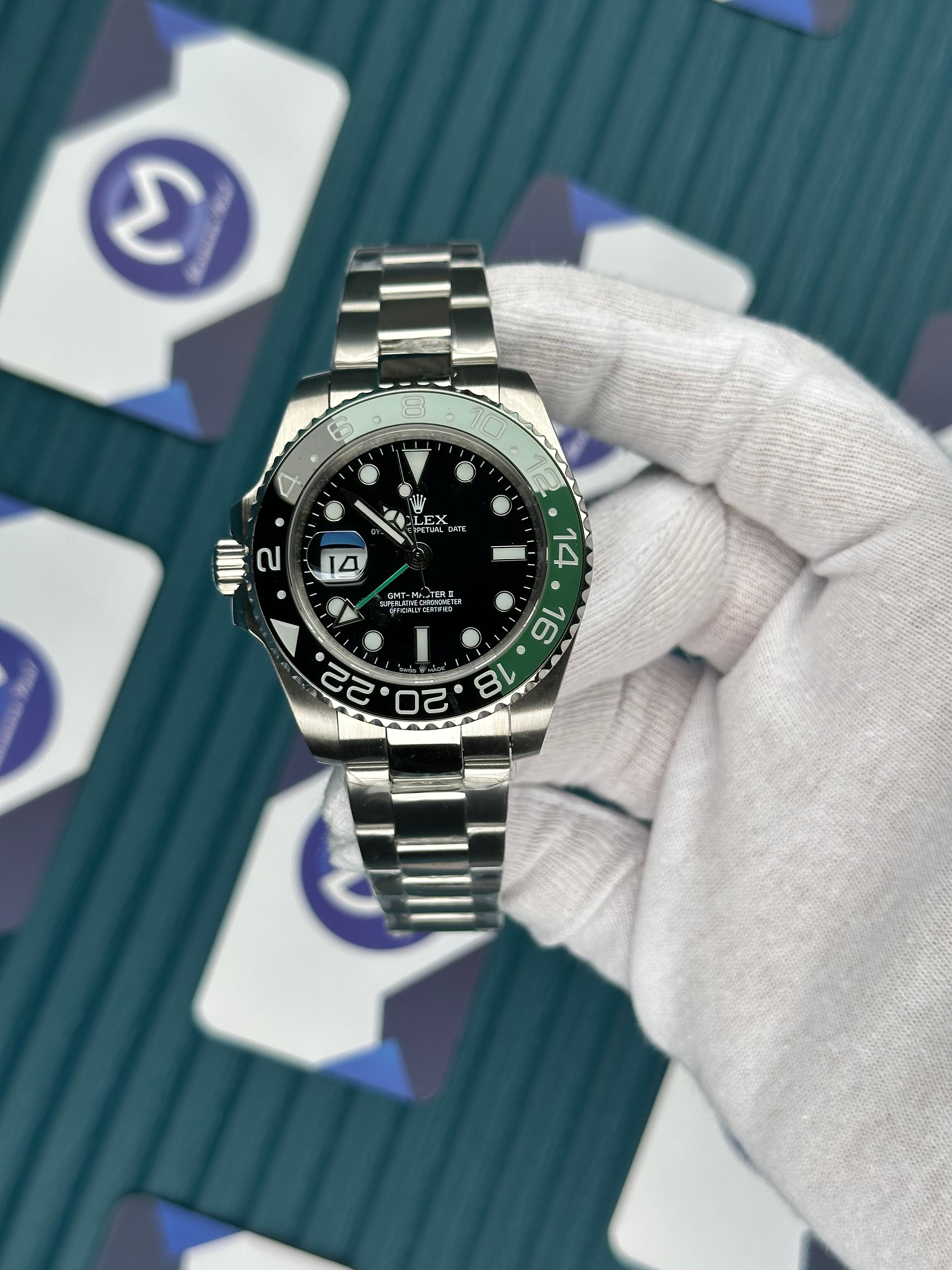 ROLEX GMT MASTER II BLACK DIAL STARBUCKS OYSTER