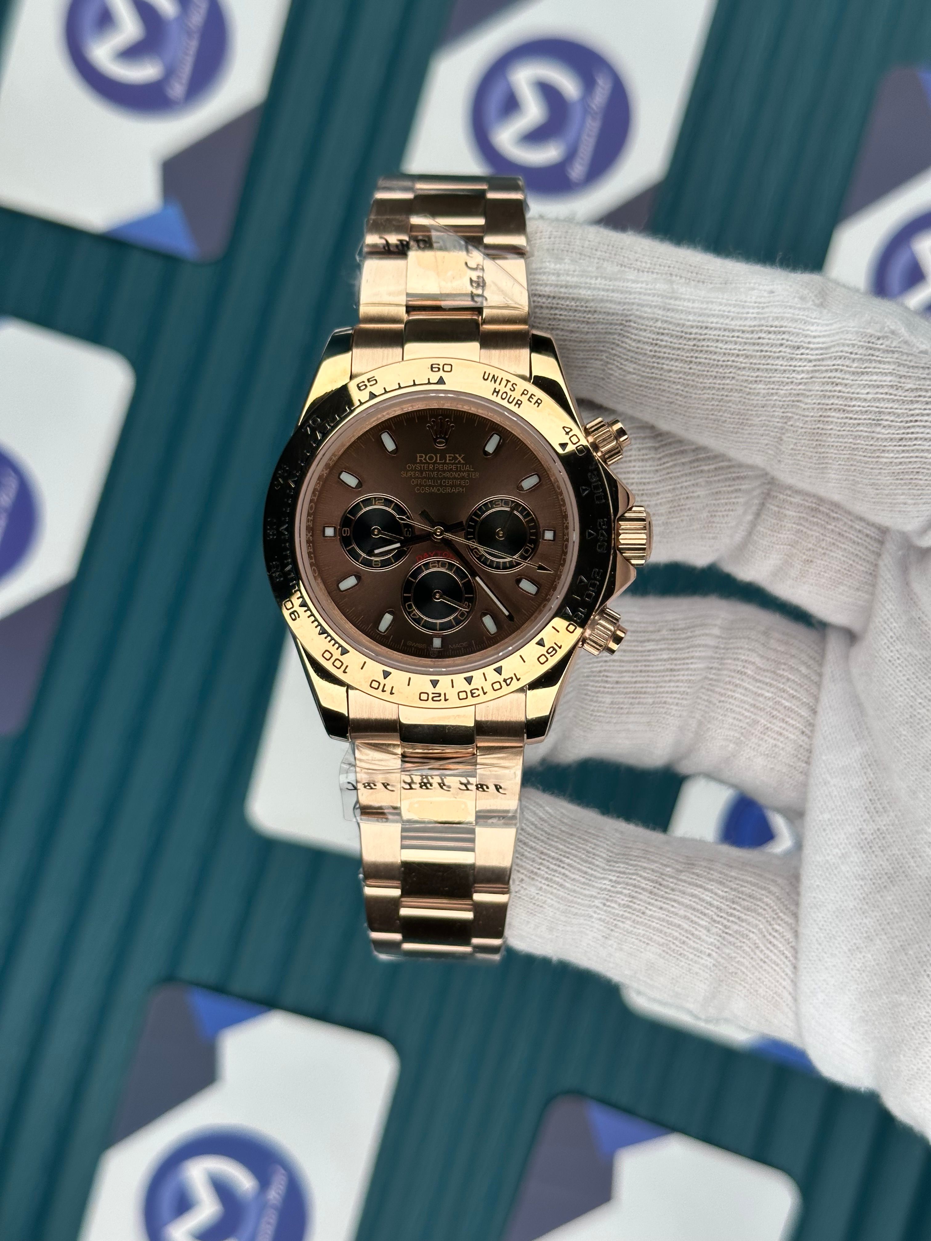 ROLEX DAYTONA BROWN DIAL ROSE OYSTER
