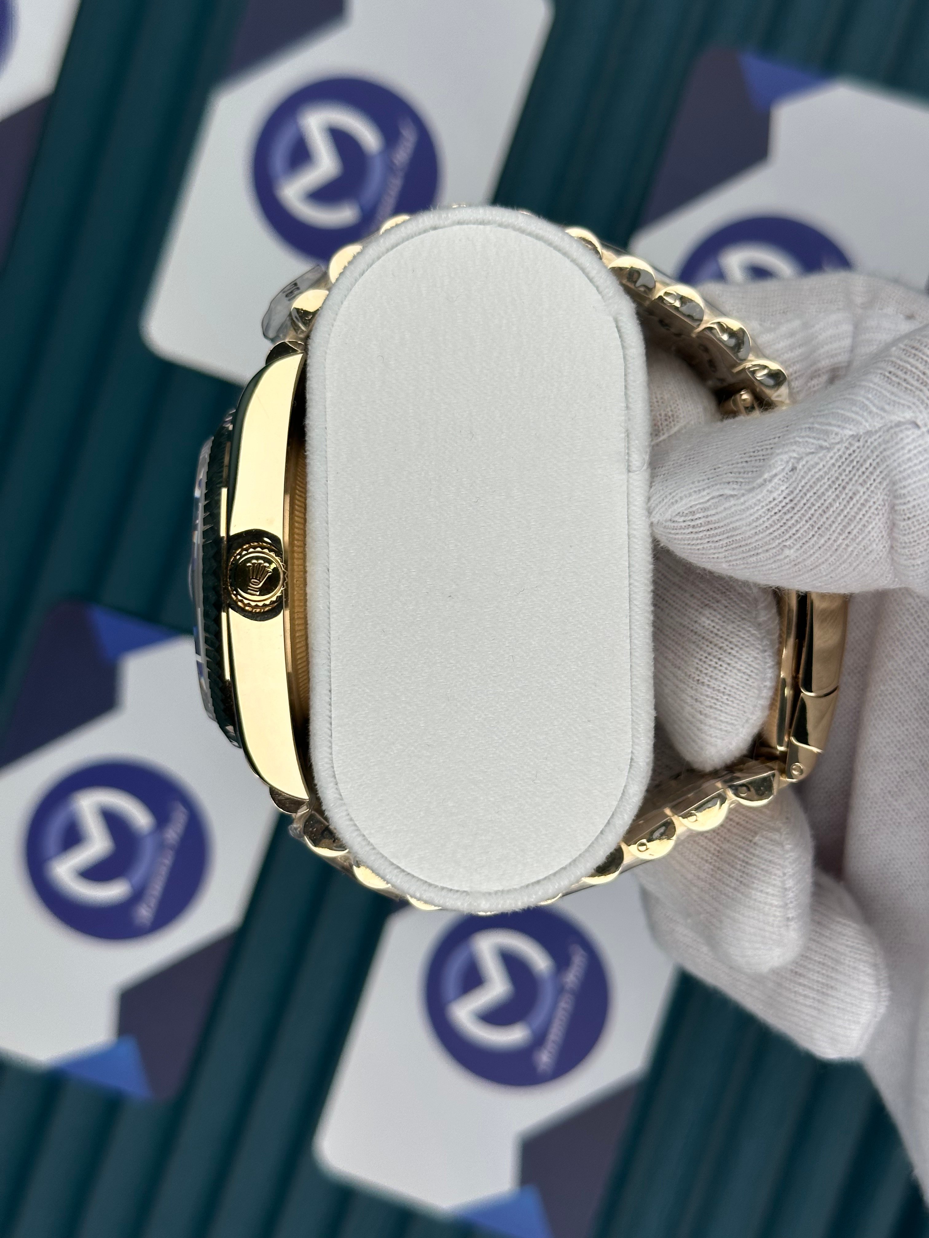 ROLEX DATEJUST GOLD DIAL DIAMOND INDEX GOLD JUBILE