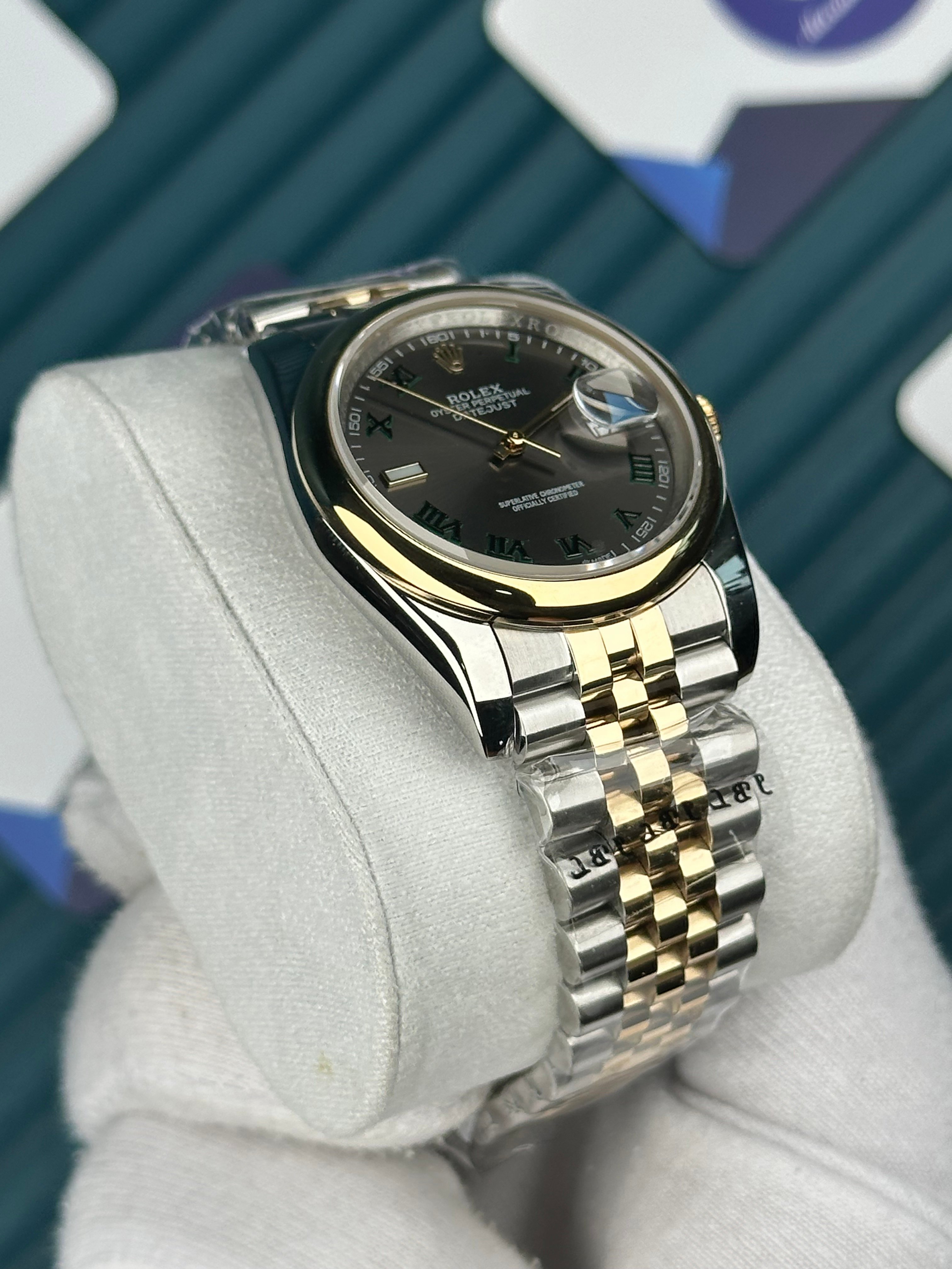 ROLEX 36 ARDUVAZ DÜZ BEZEL GOLD-SILVER JUBILEE