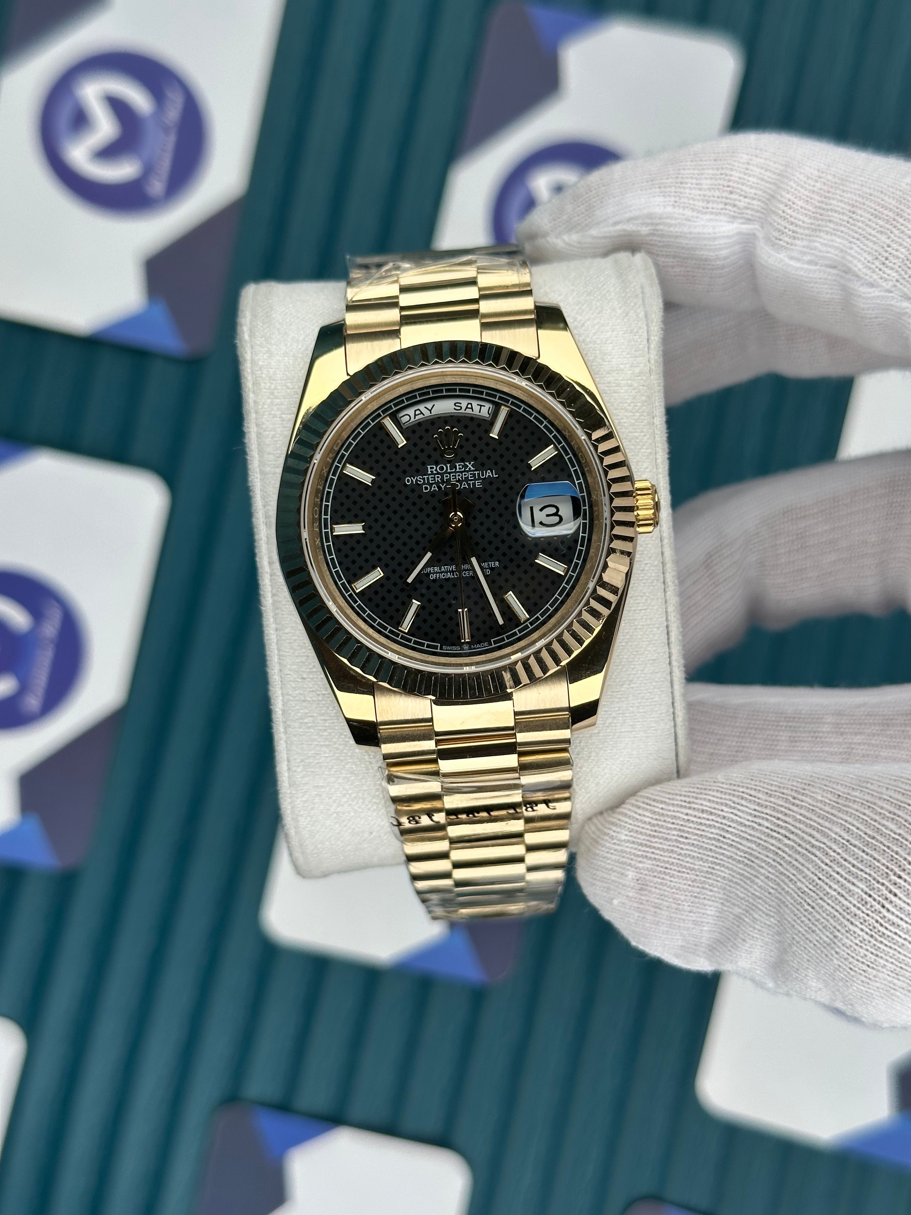 ROLEX DAY-DATE MOZAIK BLACK GOLD PRESIDENT