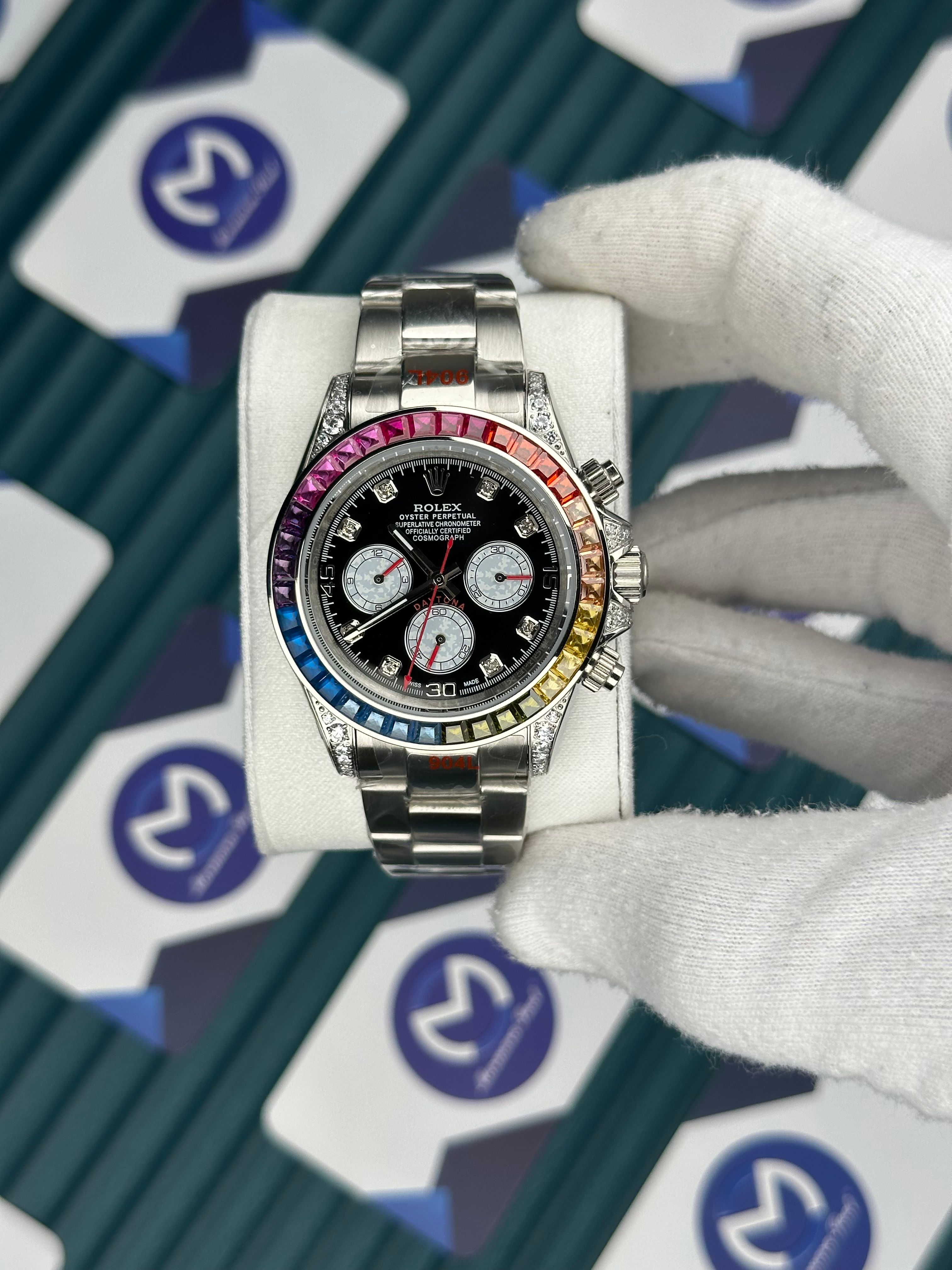 Rolex Rainbow Silver 