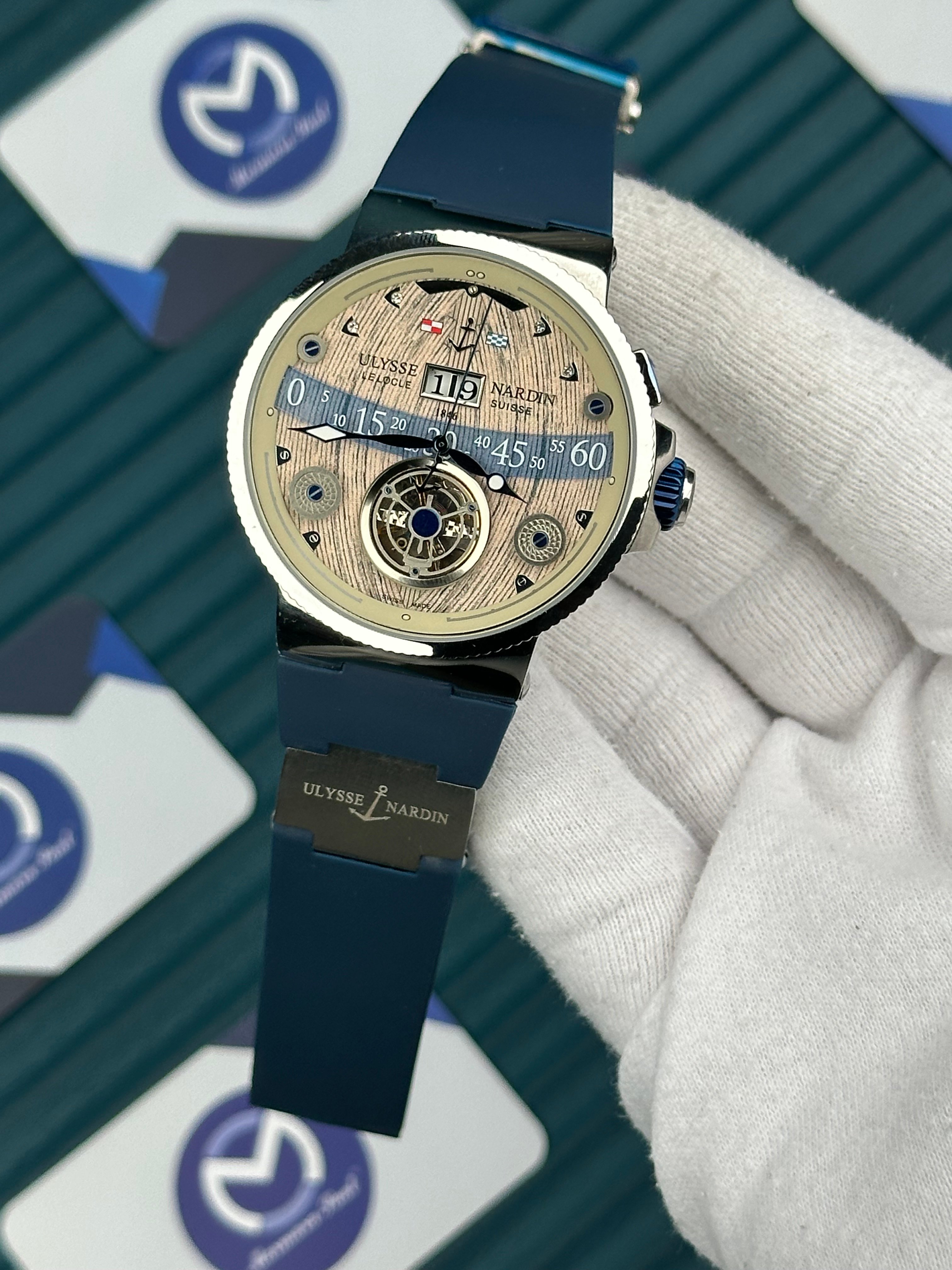 Ulysse Nardin Marine Blue Cord Desert Dial Torubillon