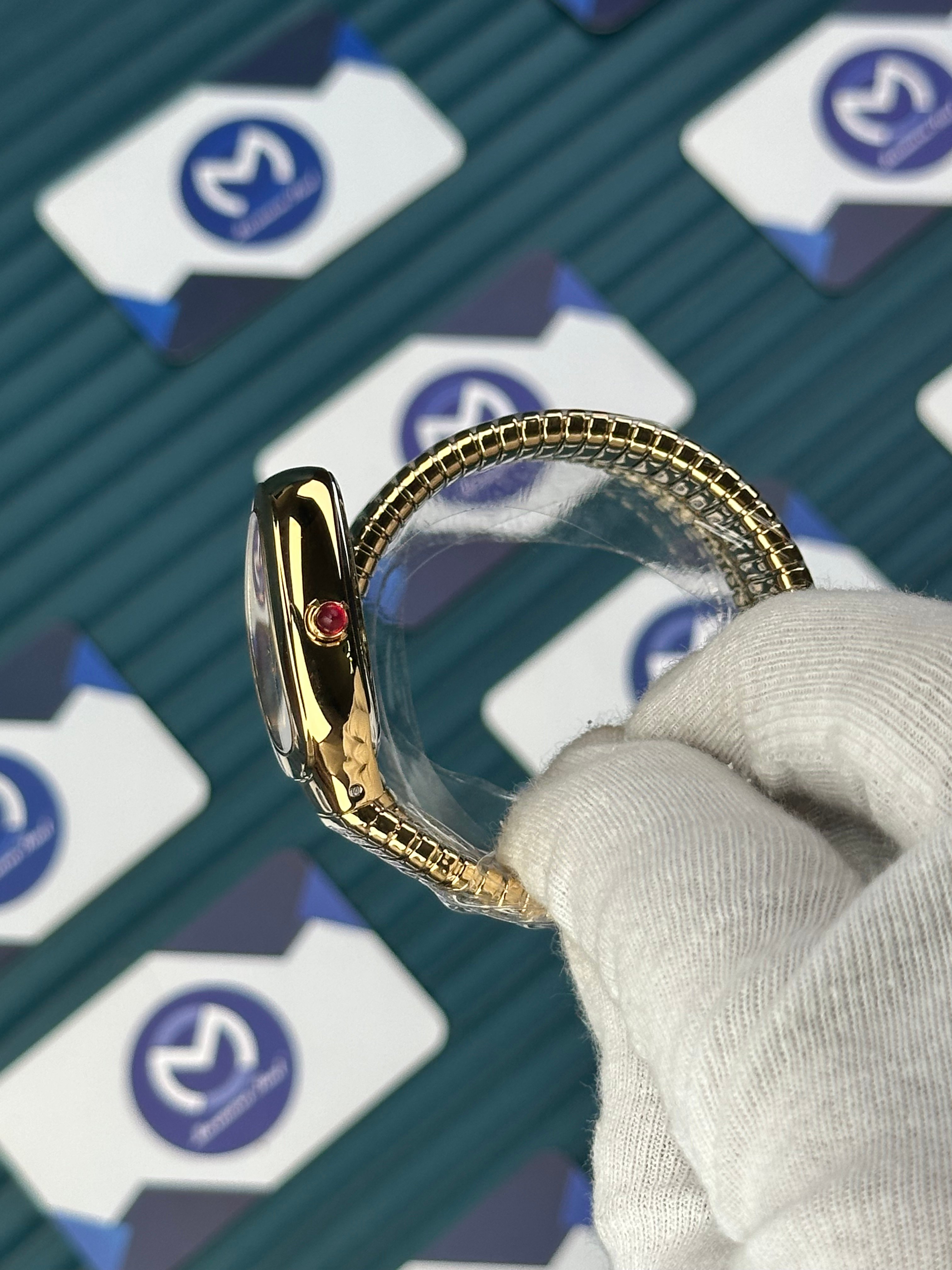 BVLGARI SERPENTI BLUE DIAL GOLD LONG TUBOGAS