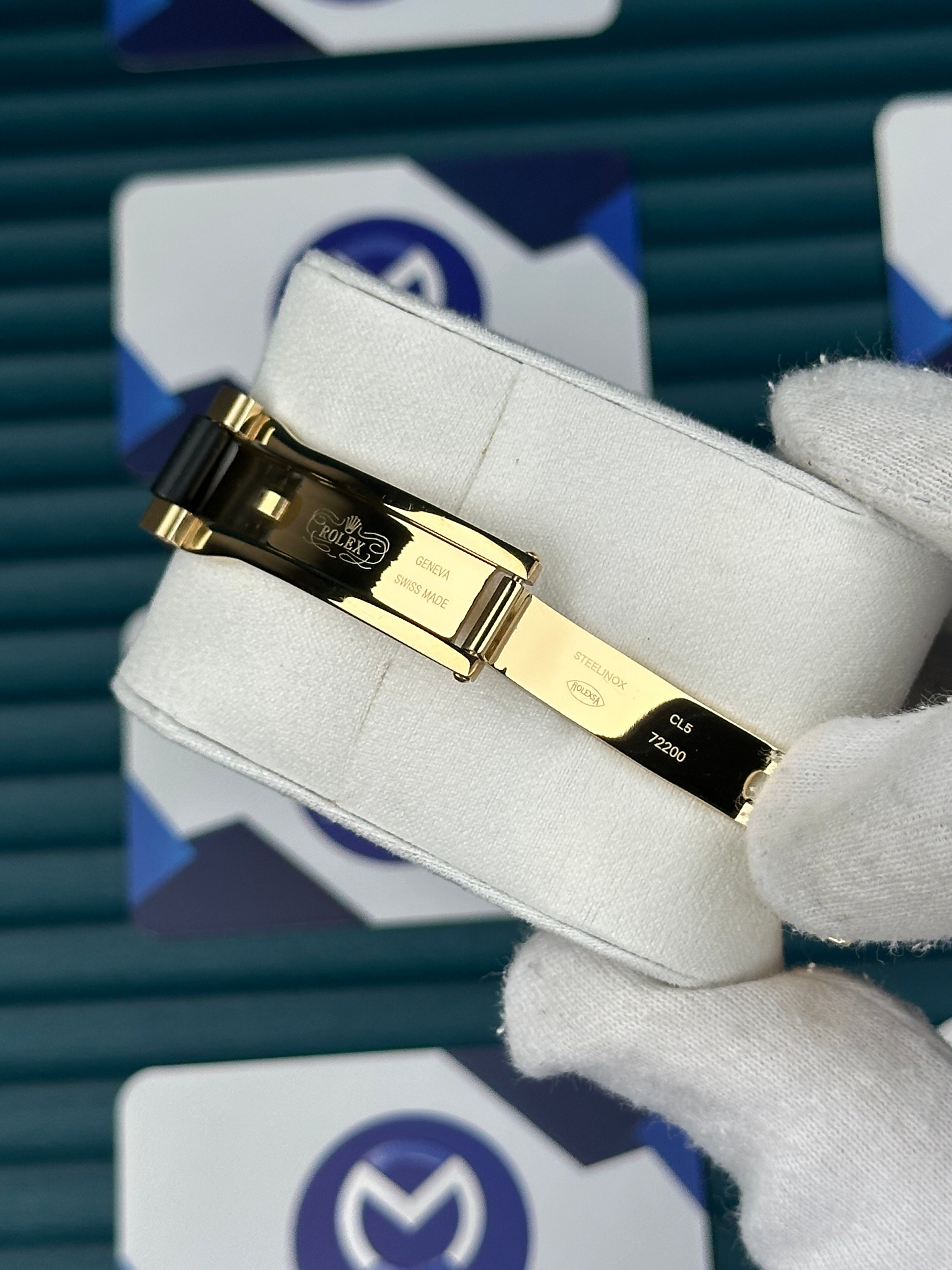 Rolex Yatch Master Gold Bezel Beyaz Kadran Oysterflex 
