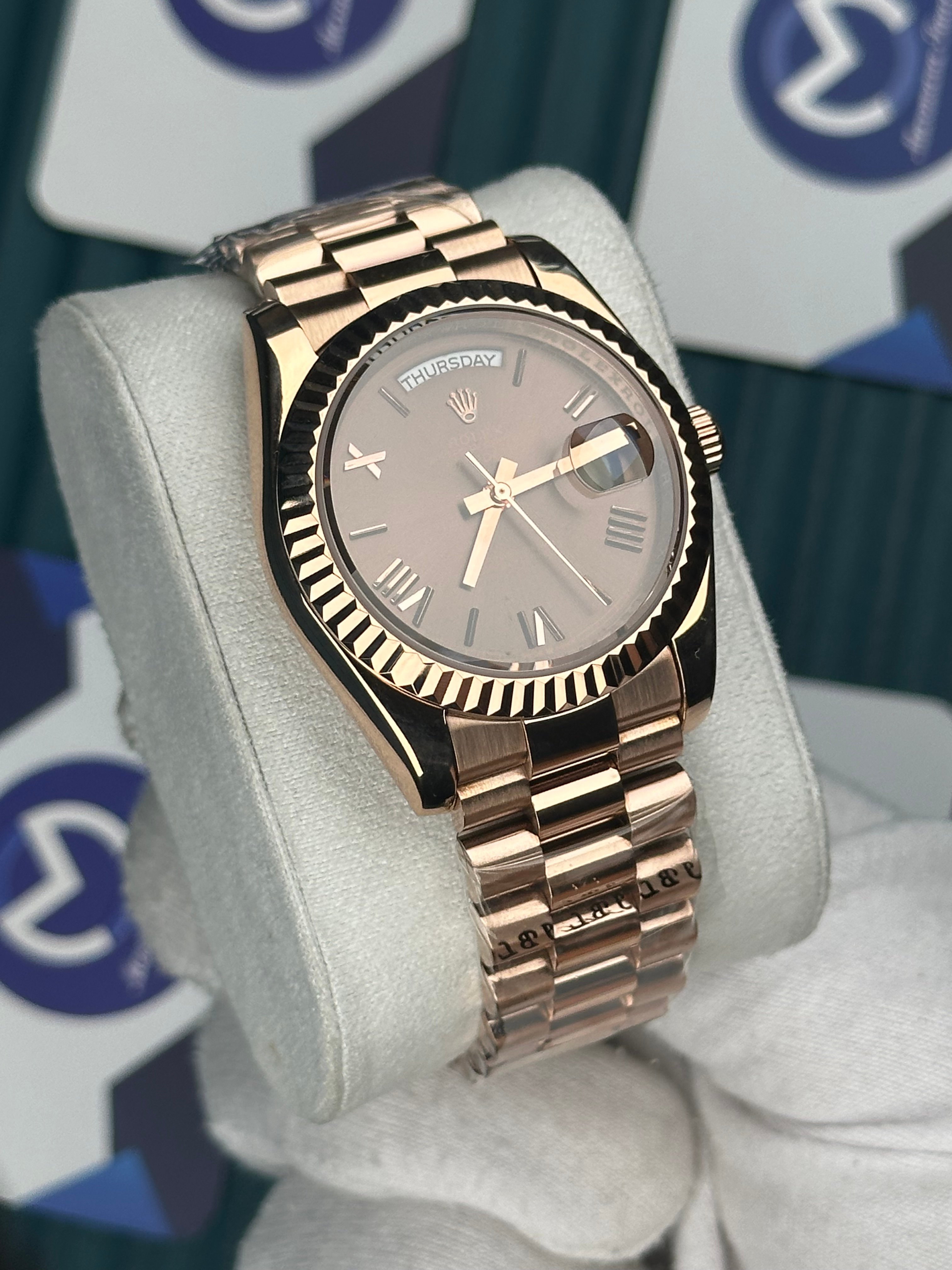ROLEX 36 DAYDATE CHOCOLATE ROSE PRESIDENT