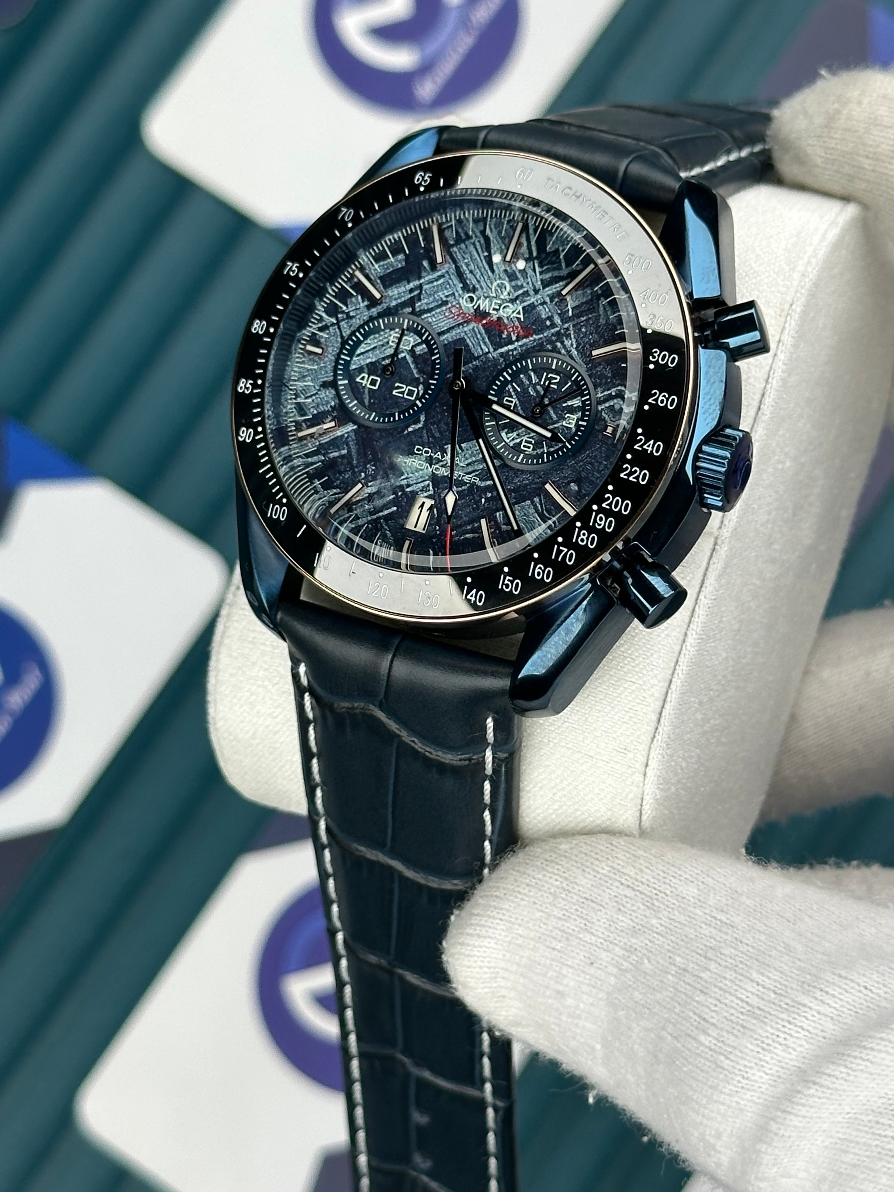 Omega Seamaster Dark Side Of The Moon Mavi Desenli Kadran