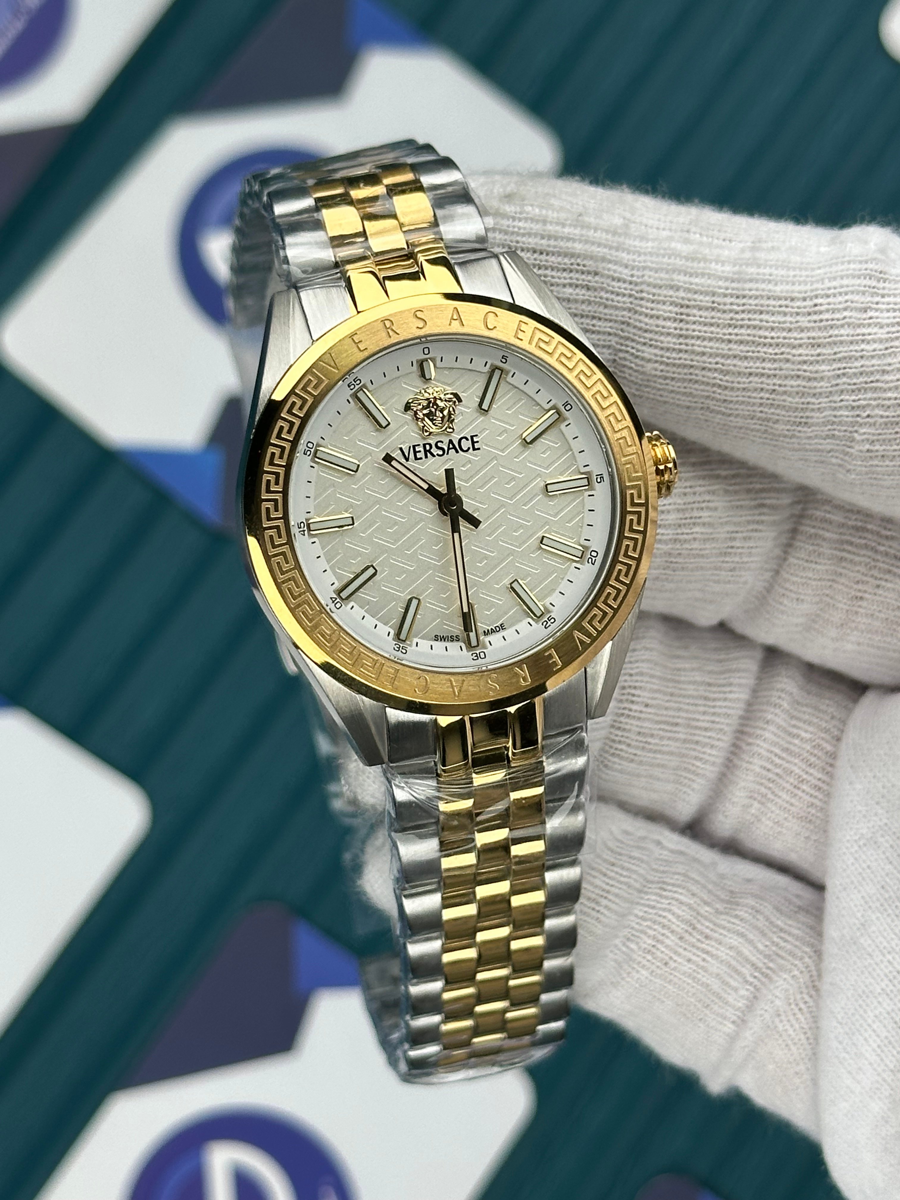 VERSACE 36 DESENLİ BEYAZ GOLD-SILVER JUBILE