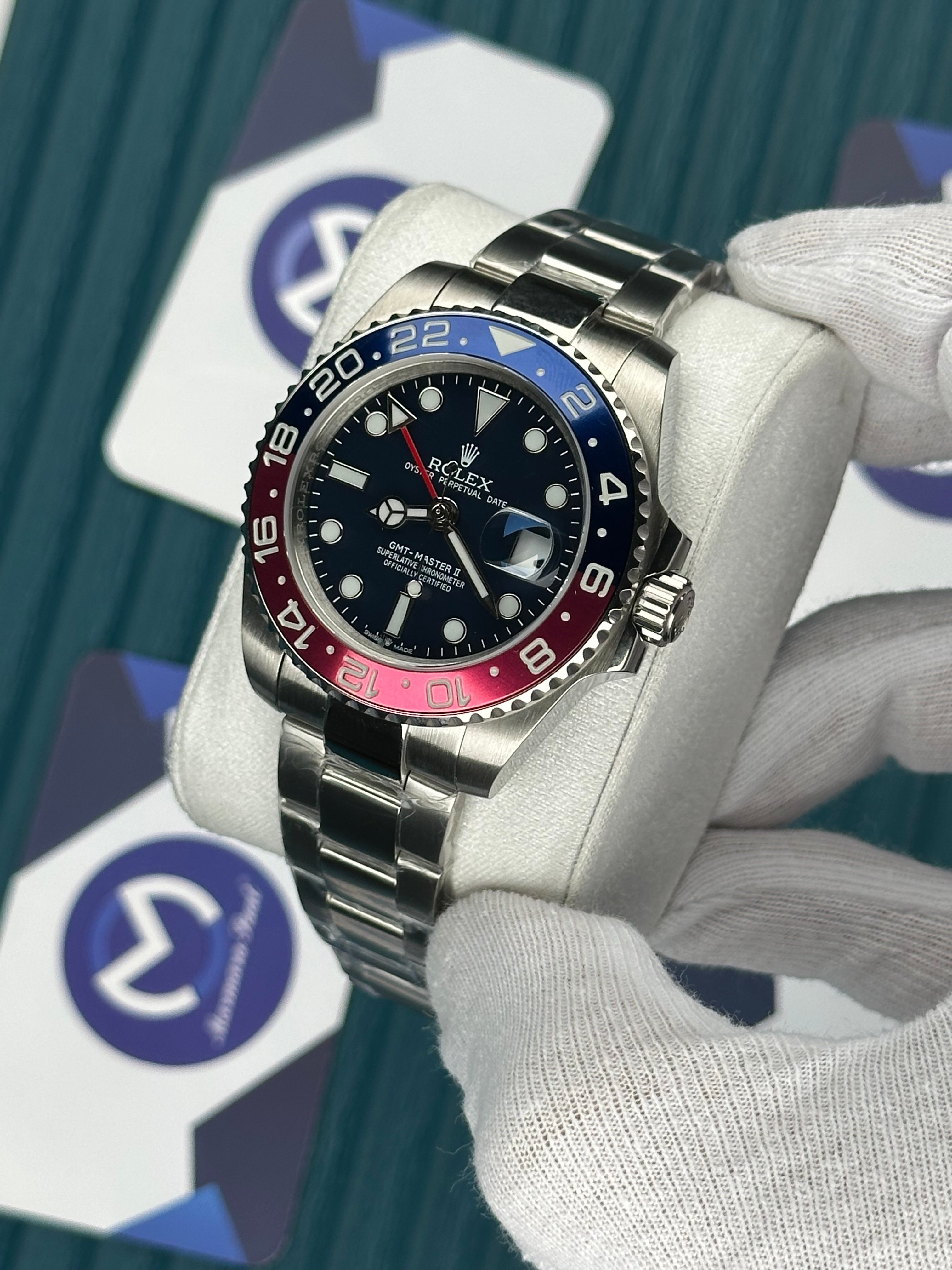ROLEX GMT MASTER II BLUE DIAL PEPSI OYSTER