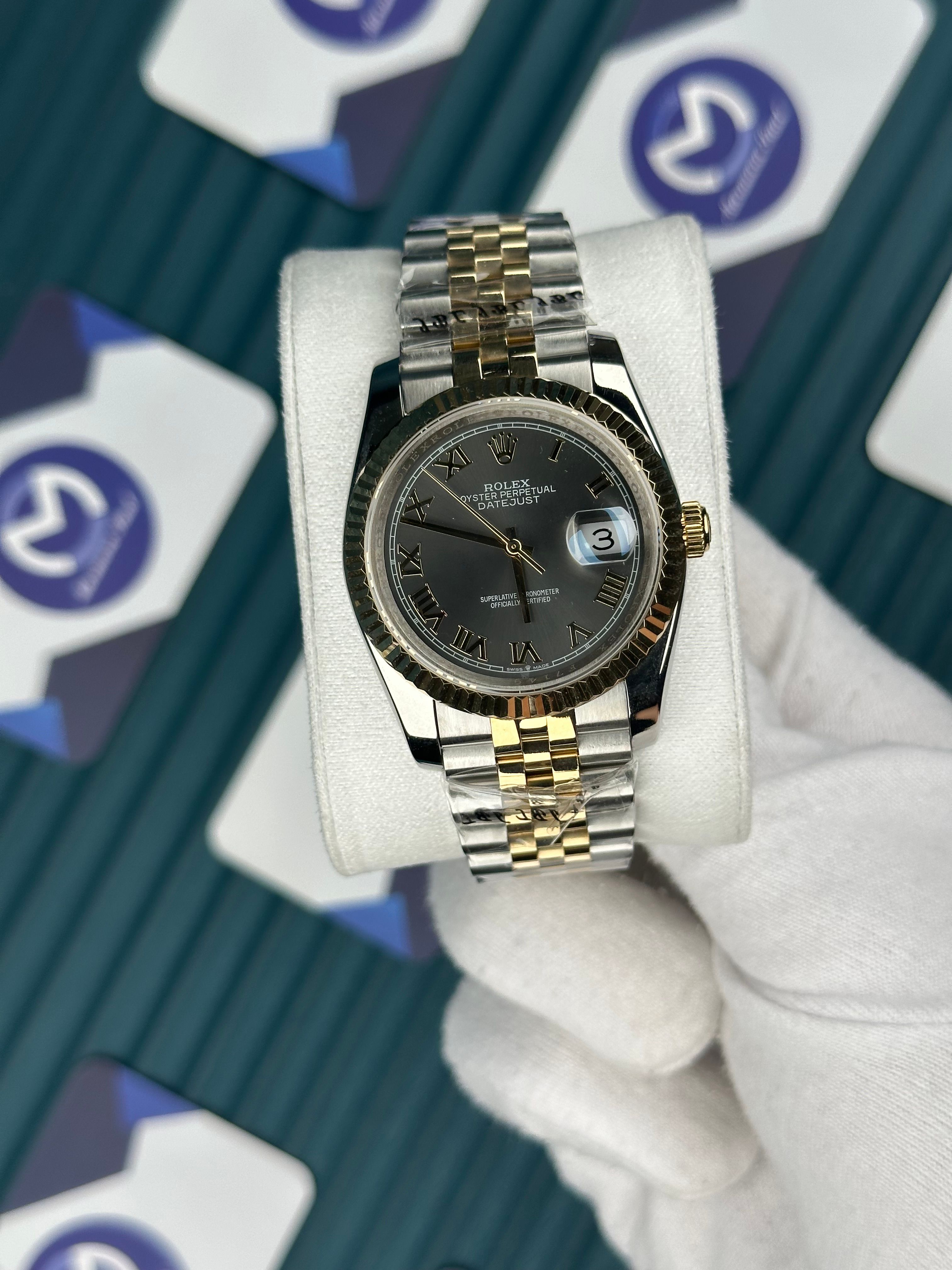 ROLEX 36 ROMA RAKAMLI GOLD INDEX GRI KADRAN JUBILEE