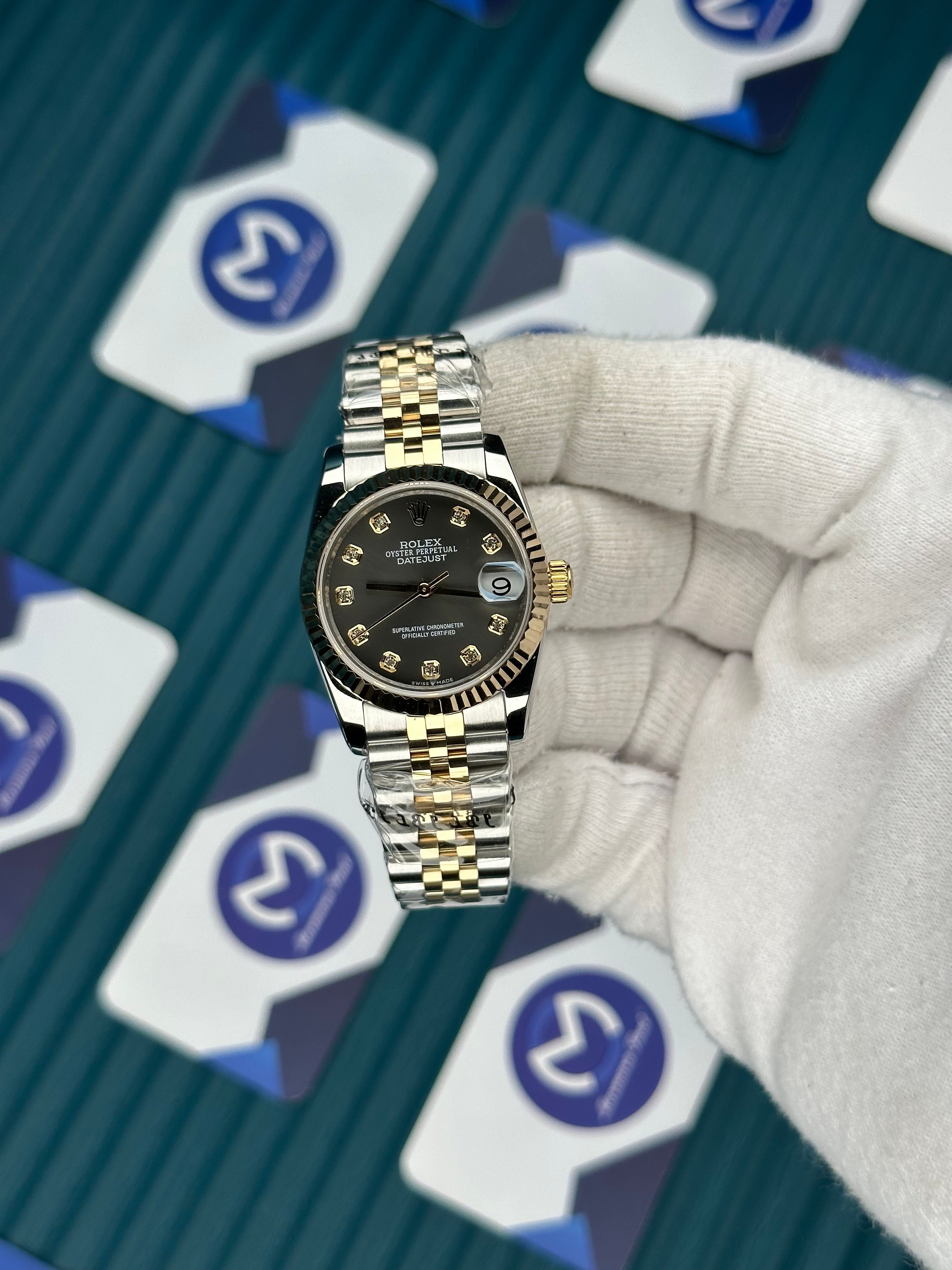 ROLEX 31 GREY DIAL GOLD-SILVER JUBILEE