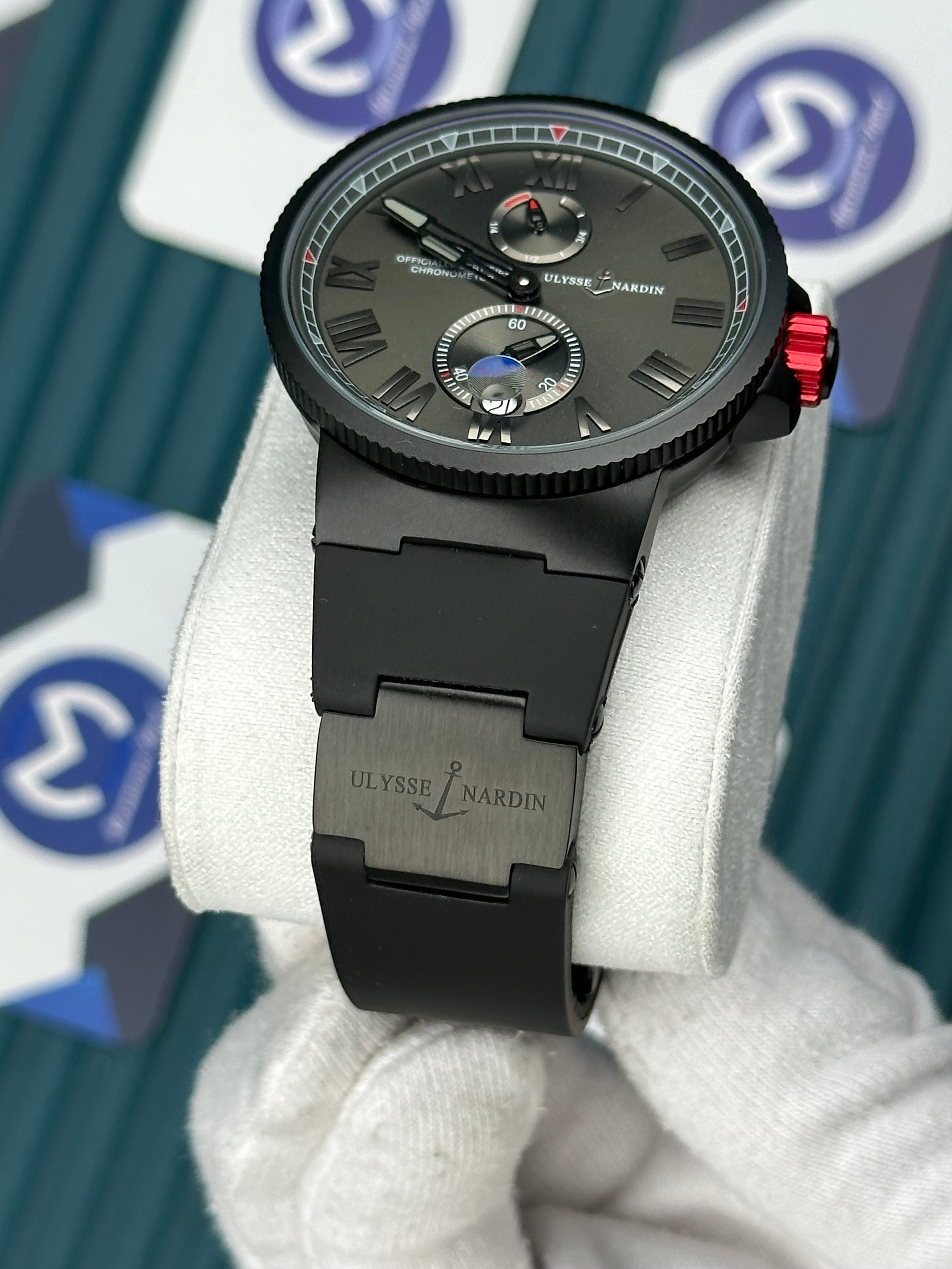 Ulysse Nardin Marine Black Red Detail Chronograph Automatic