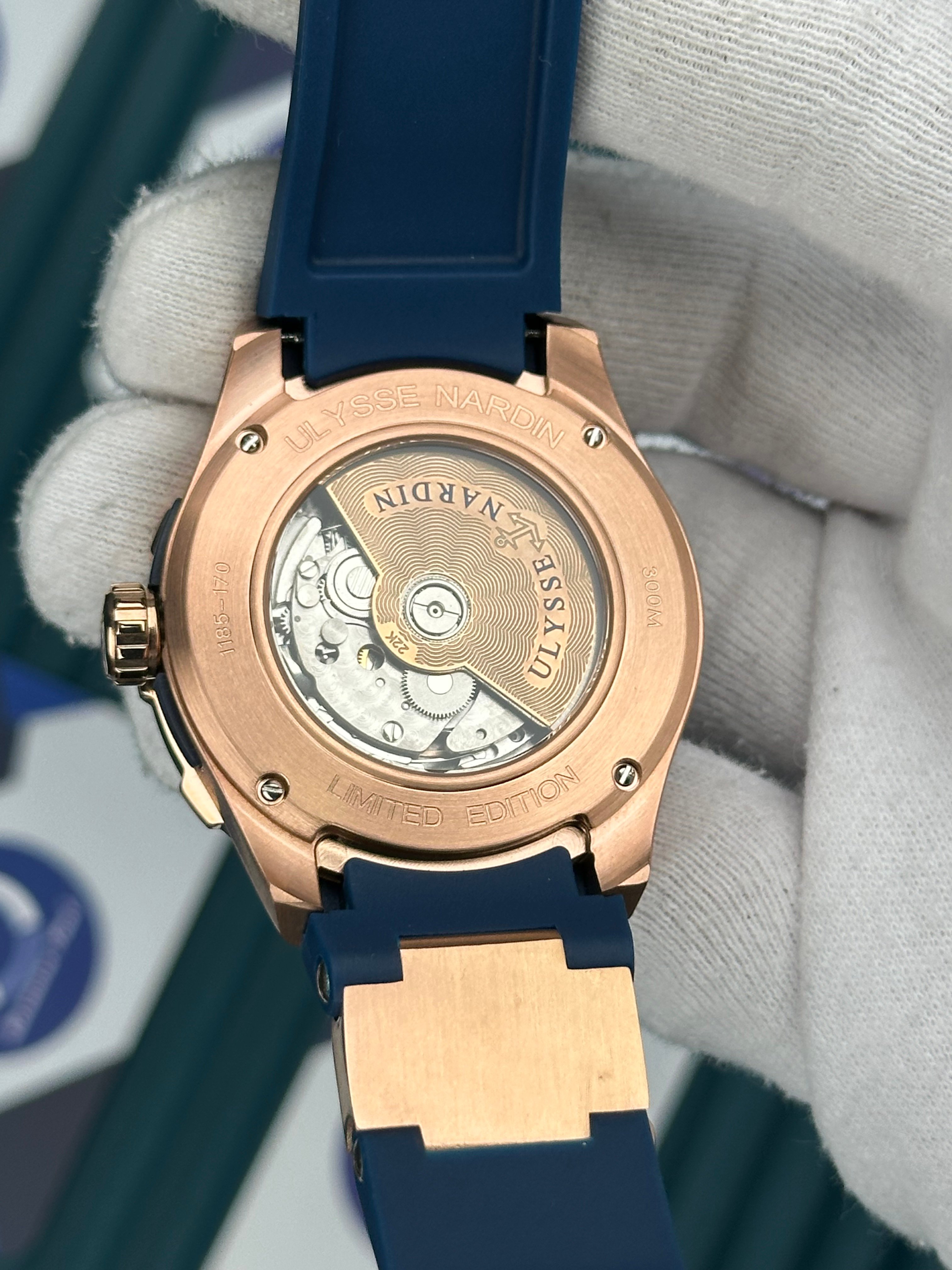 Ulysse Nardin Limited Edition Blue Cord Rose Case Chronometer Automatic