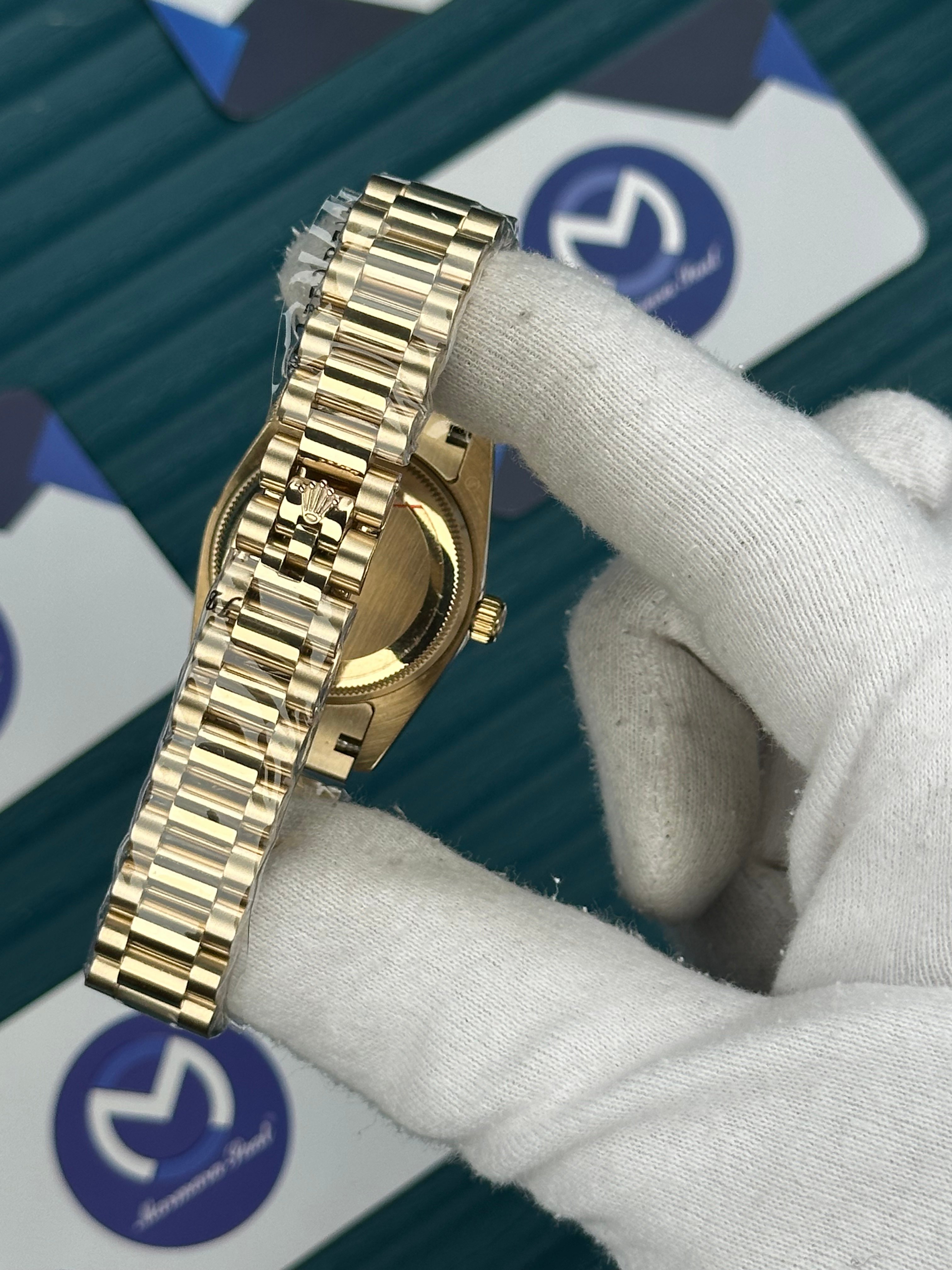ROLEX 31 GREEN DIAL GOLD PRESIDENT