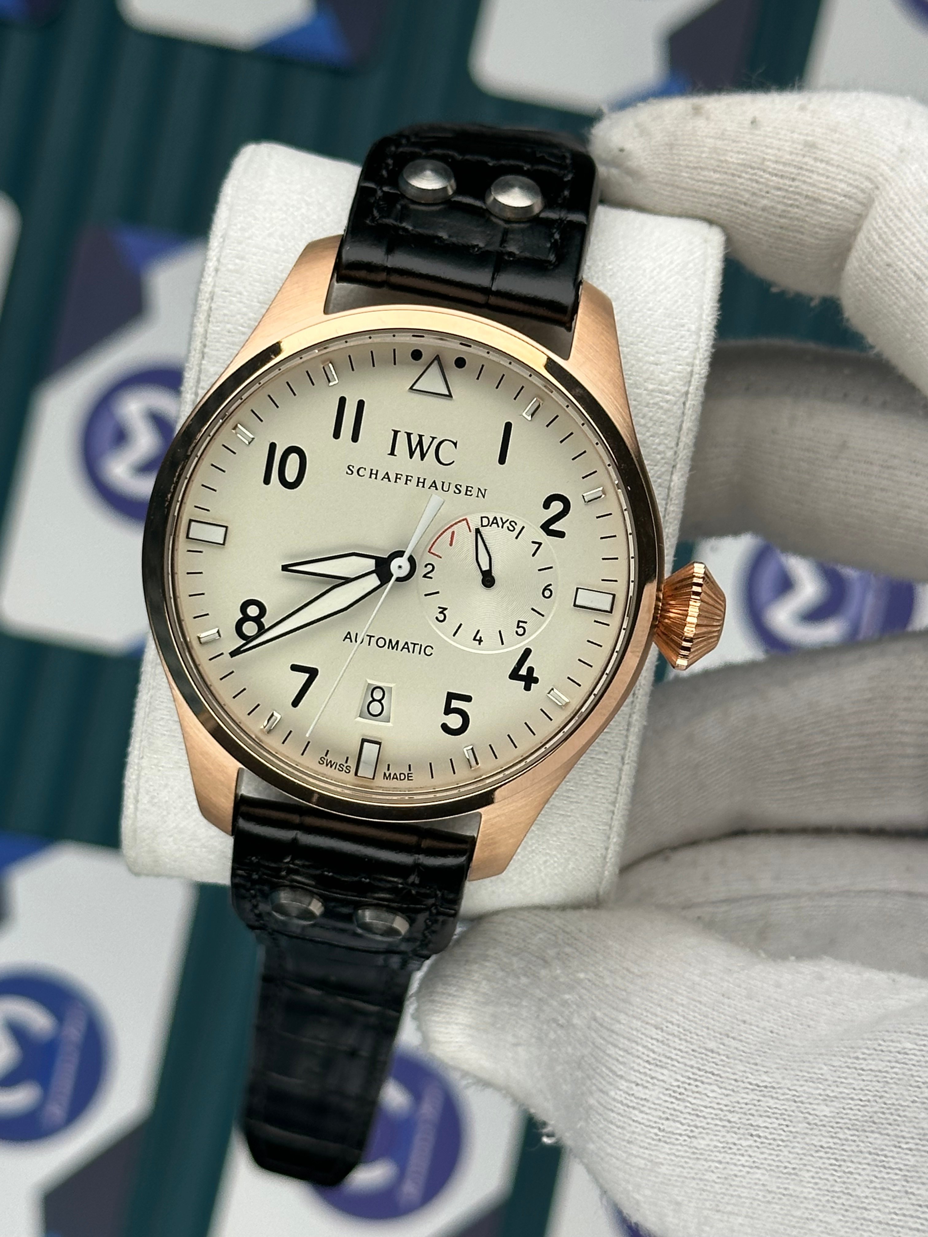 IWC Automatic Chronometer Rose Case White Dial