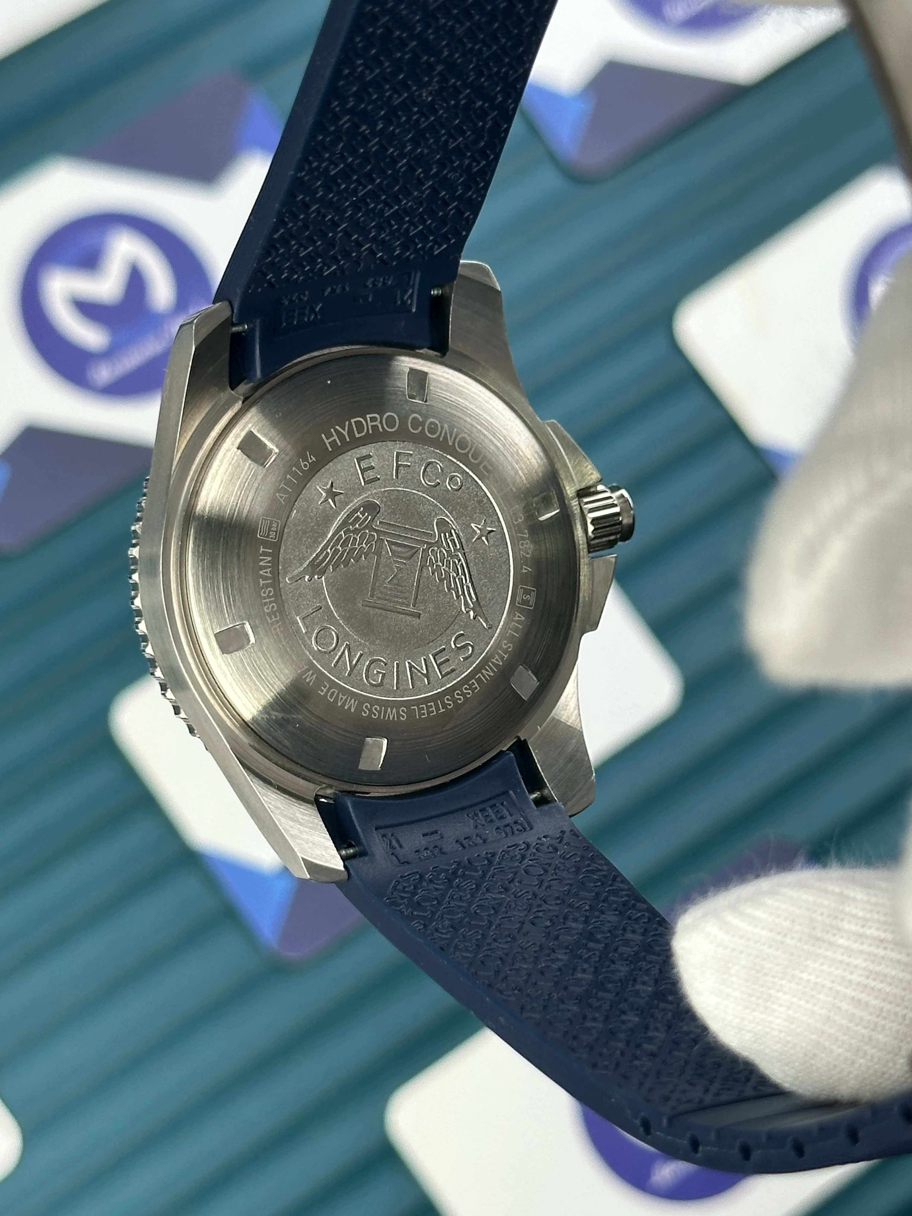 LONGINES HYDROCONQUEST AUTOMATIC BLUE DIAL BLUE RUBBER 