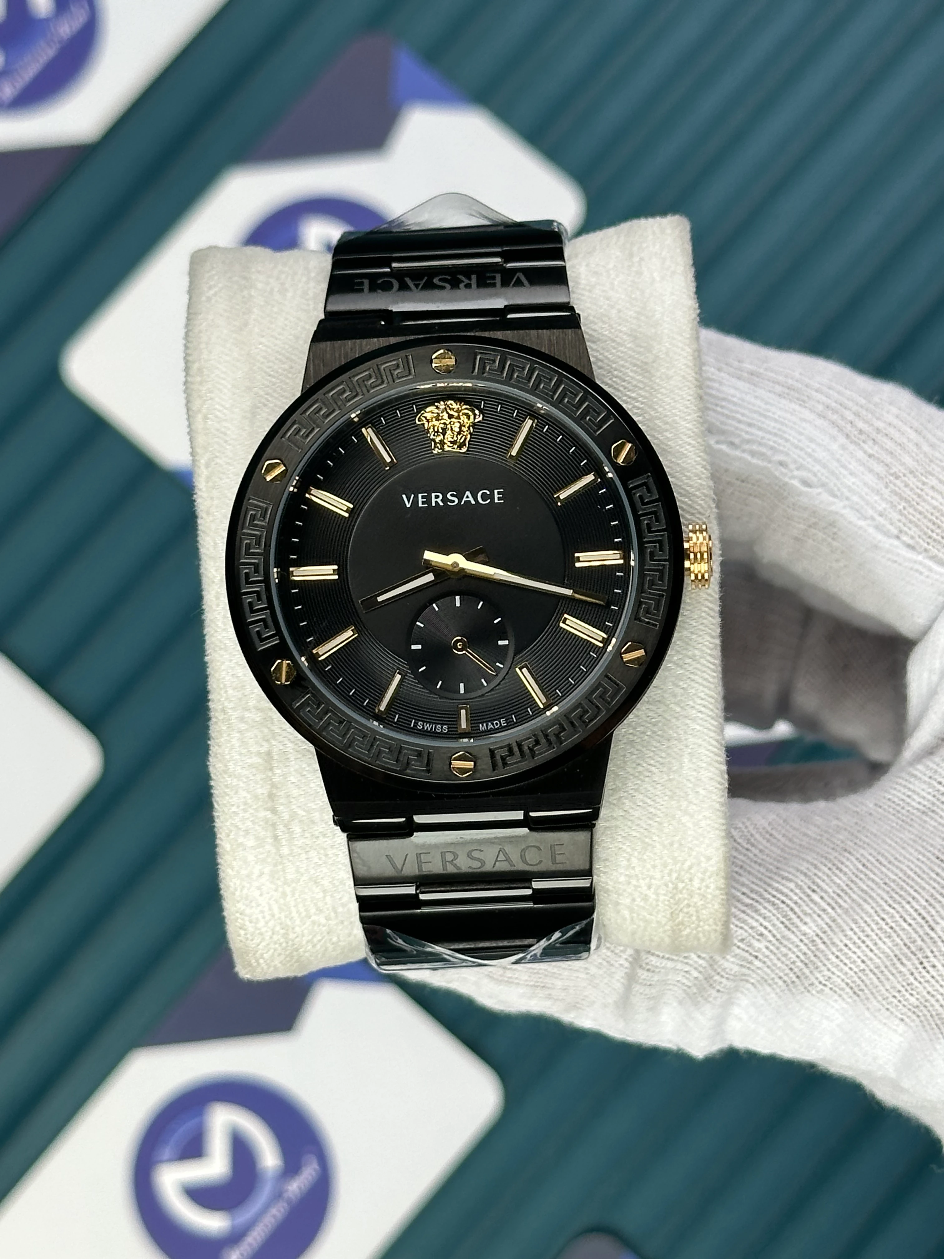 Versace Siyah Saniye Fonksiyonlu