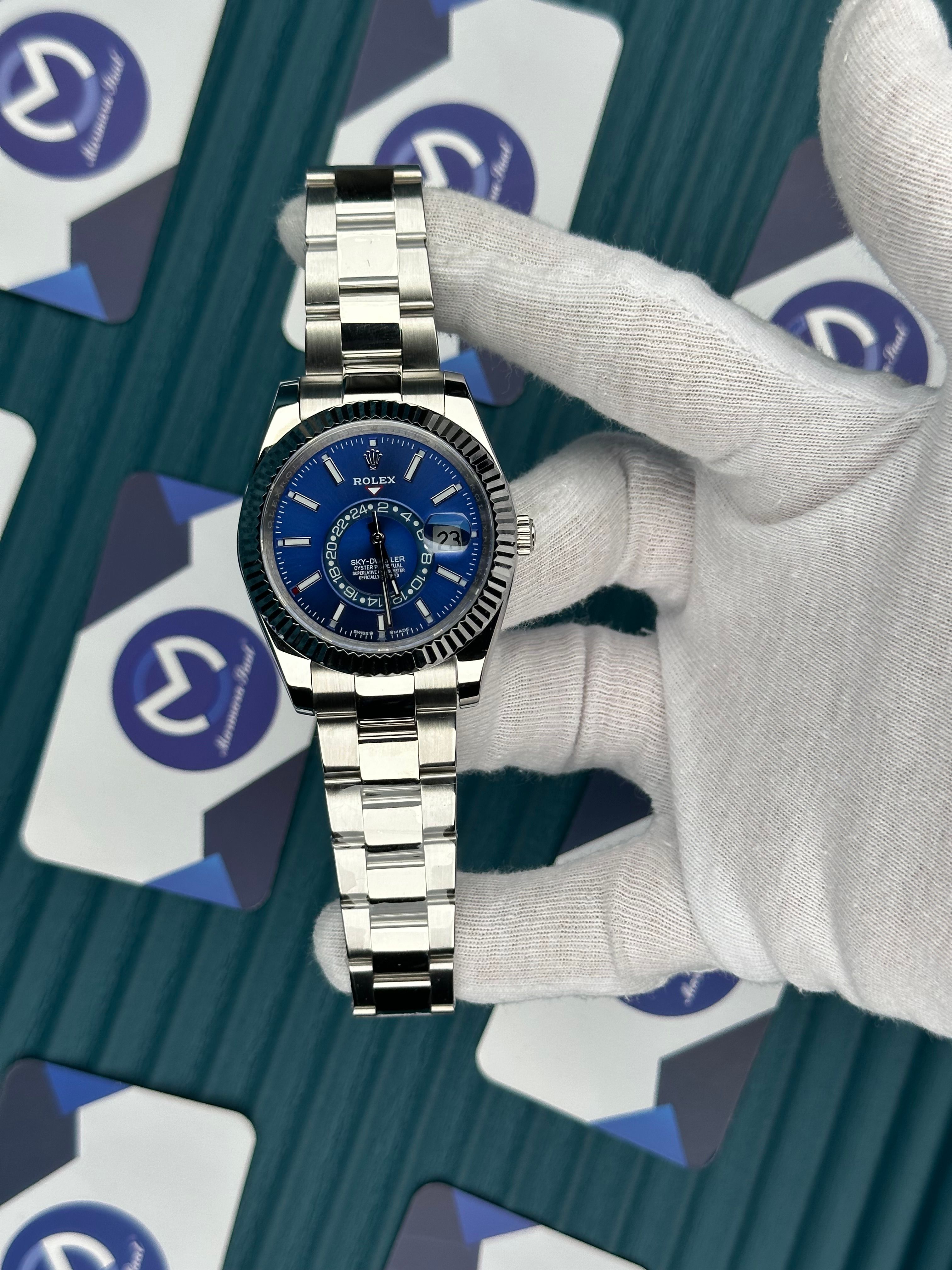 ROLEX SKY-DWELLER BLUE DIAL SILVER OYSTER