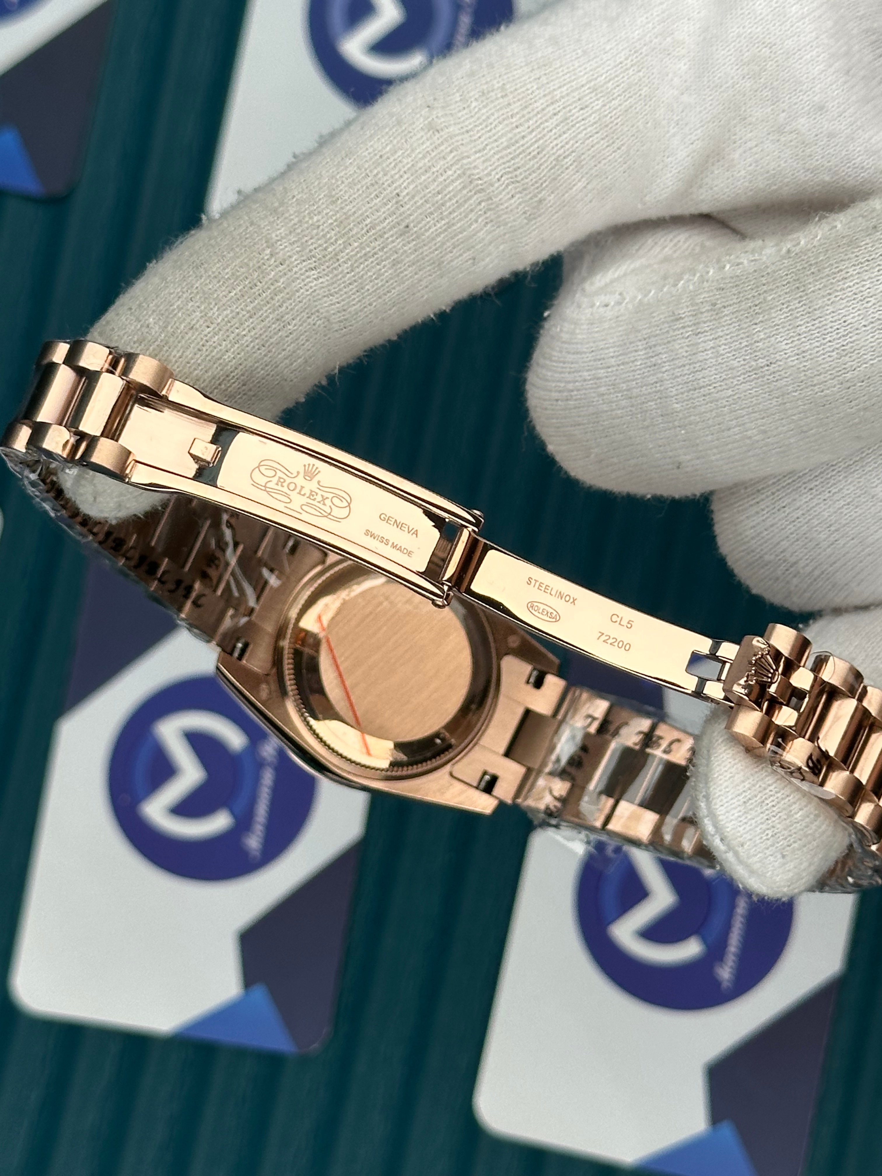 ROLEX 31 SEDEFLİ MAVİ ROSE PRESIDENT