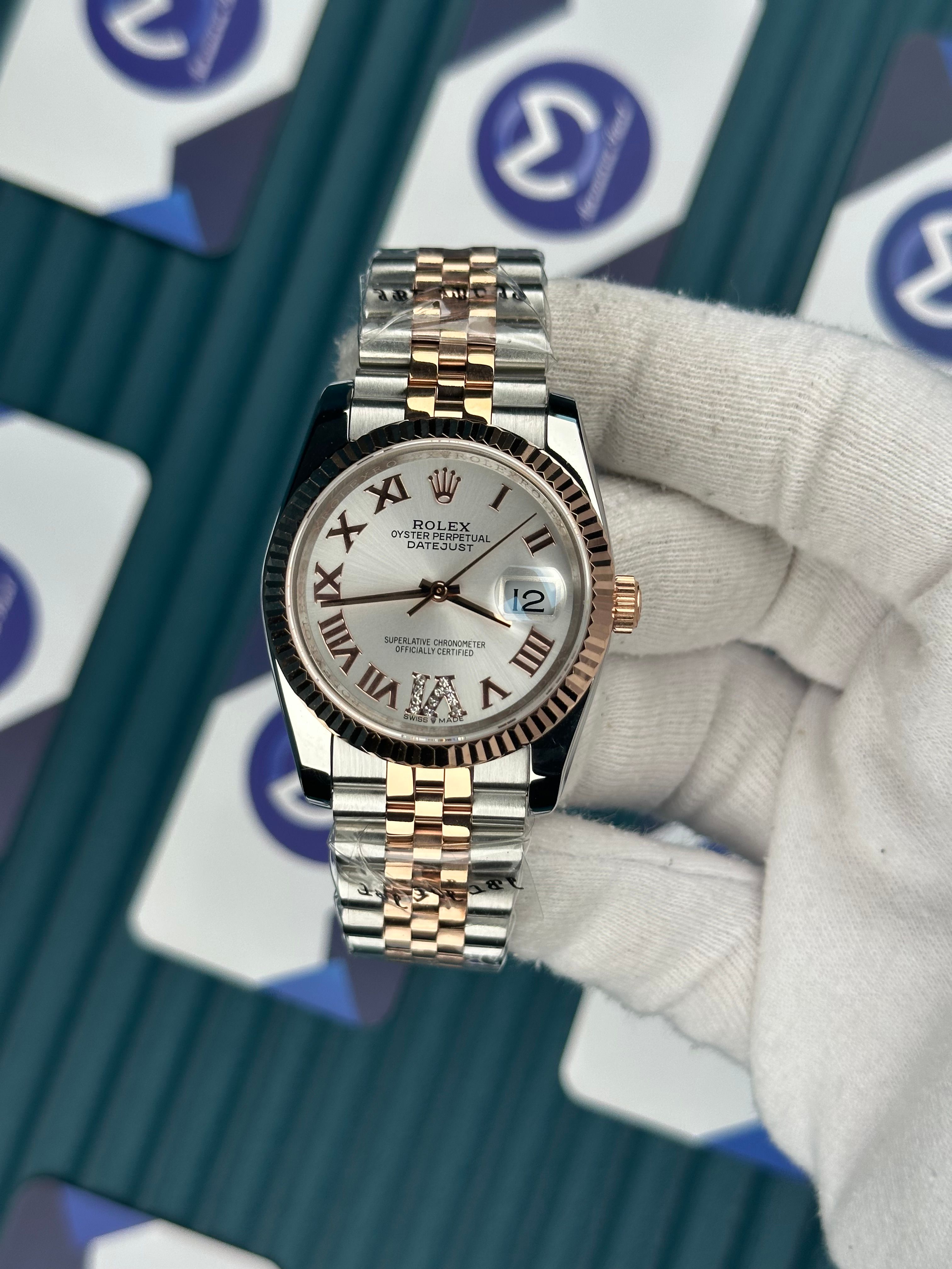ROLEX 36 BEYAZ KADRAN ROMA INDEX ROSE-SILVER JUBILEE