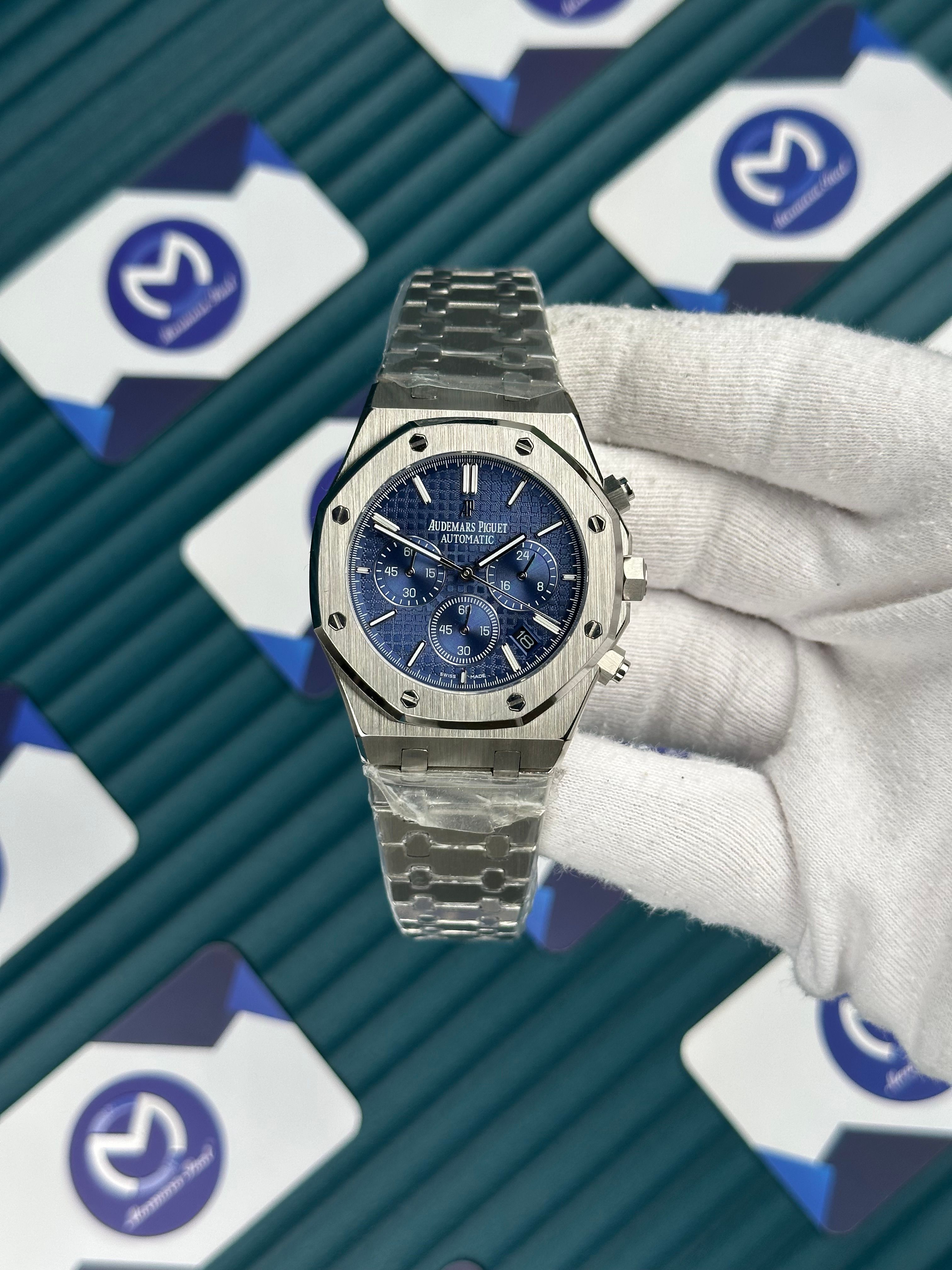 Audemars Piguet Royal Oak Gümüş Kordon Mavi Chronograph