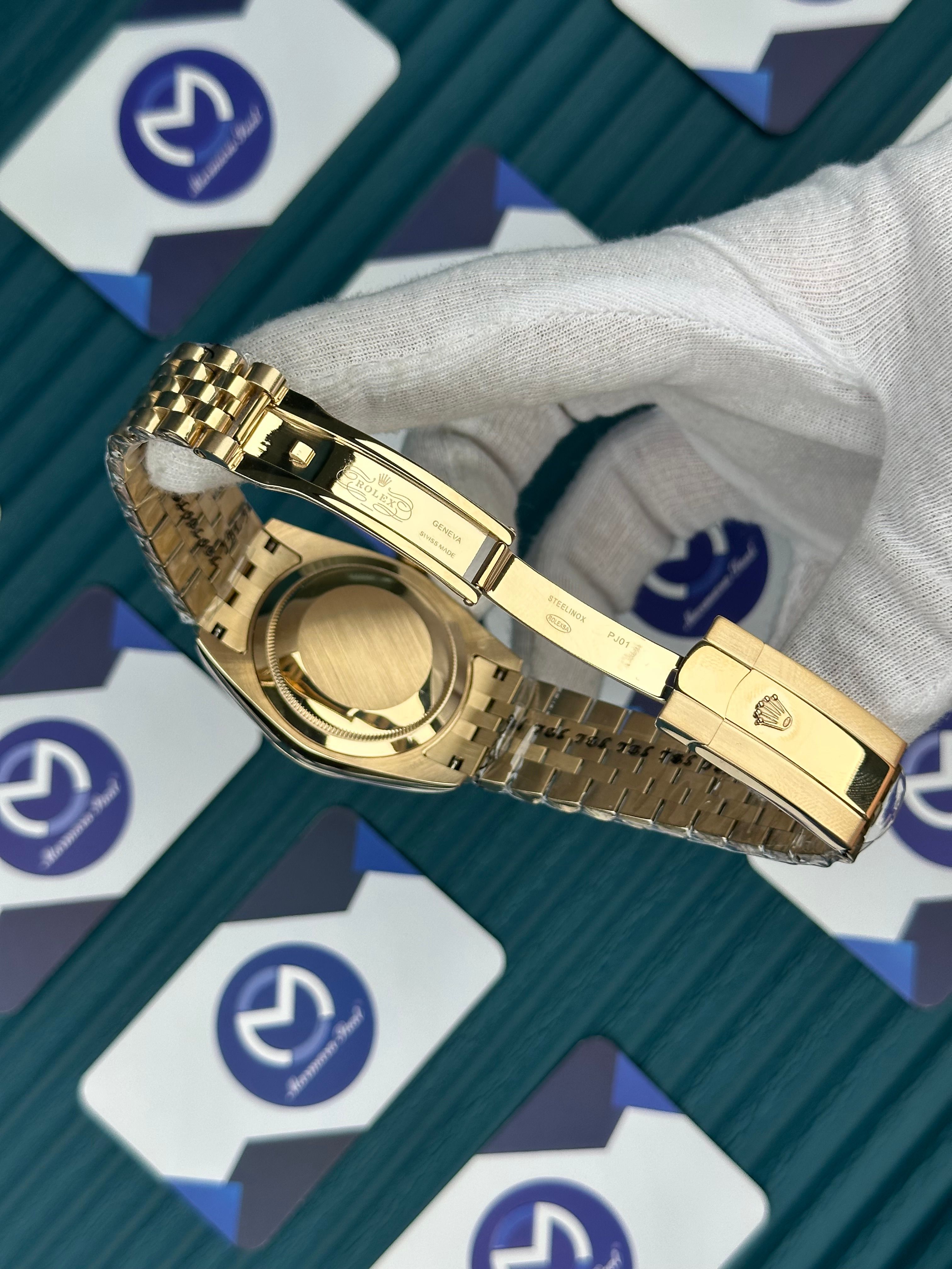 ROLEX DAY-DATE GOLD DIAL DIAMOND INDEX GOLD JUBILE