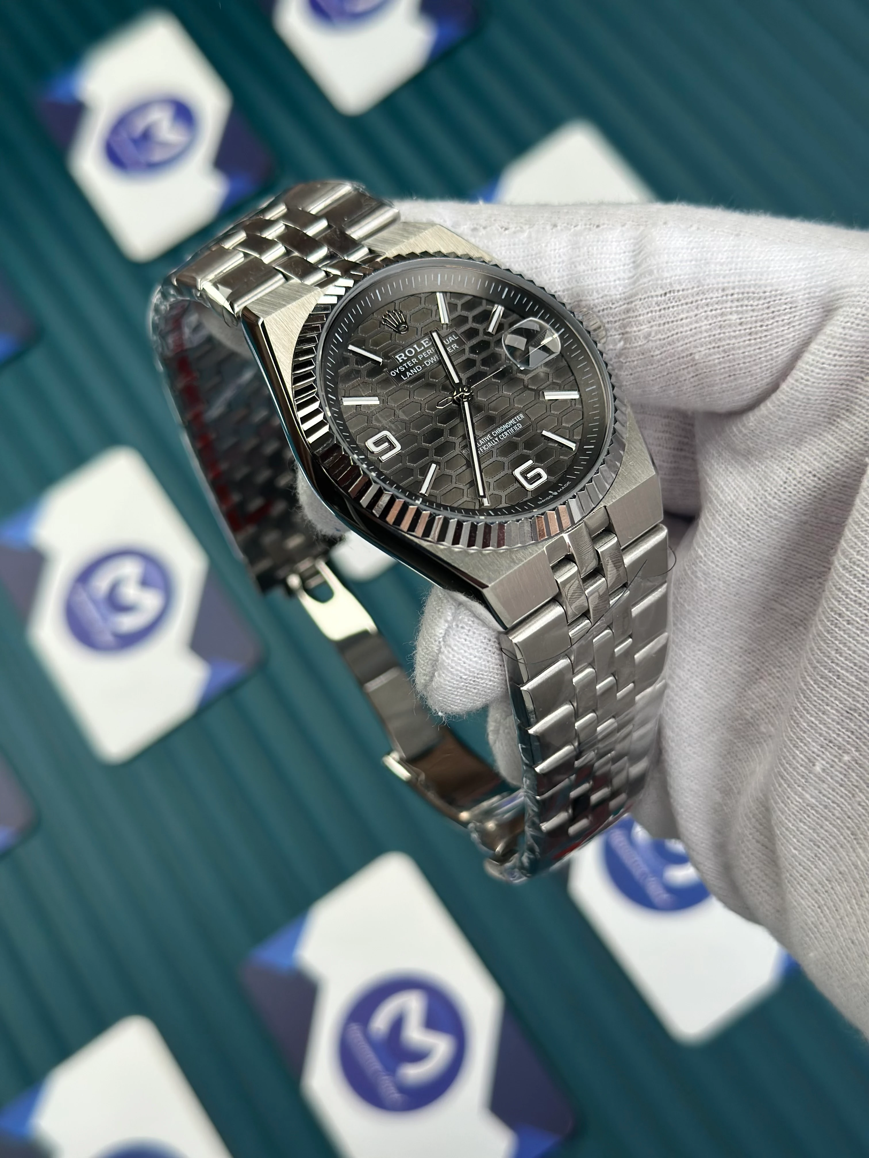 ROLEX LAND DWELLER GREY DIAL SILVER OYSTERSTEEL