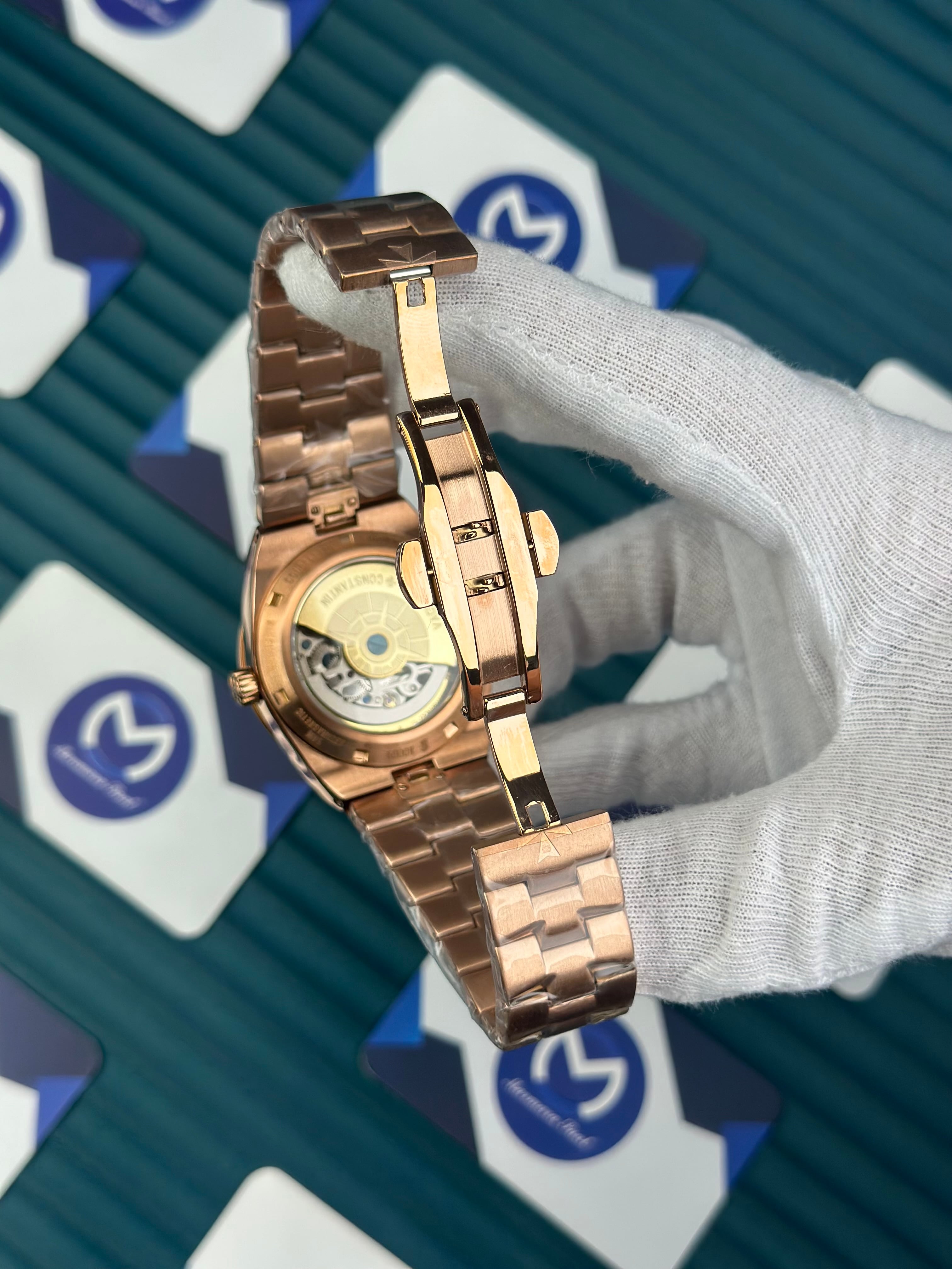 VACHERON CONSTANTIN GREEN OVERSEAS DUAL TIME ROSE