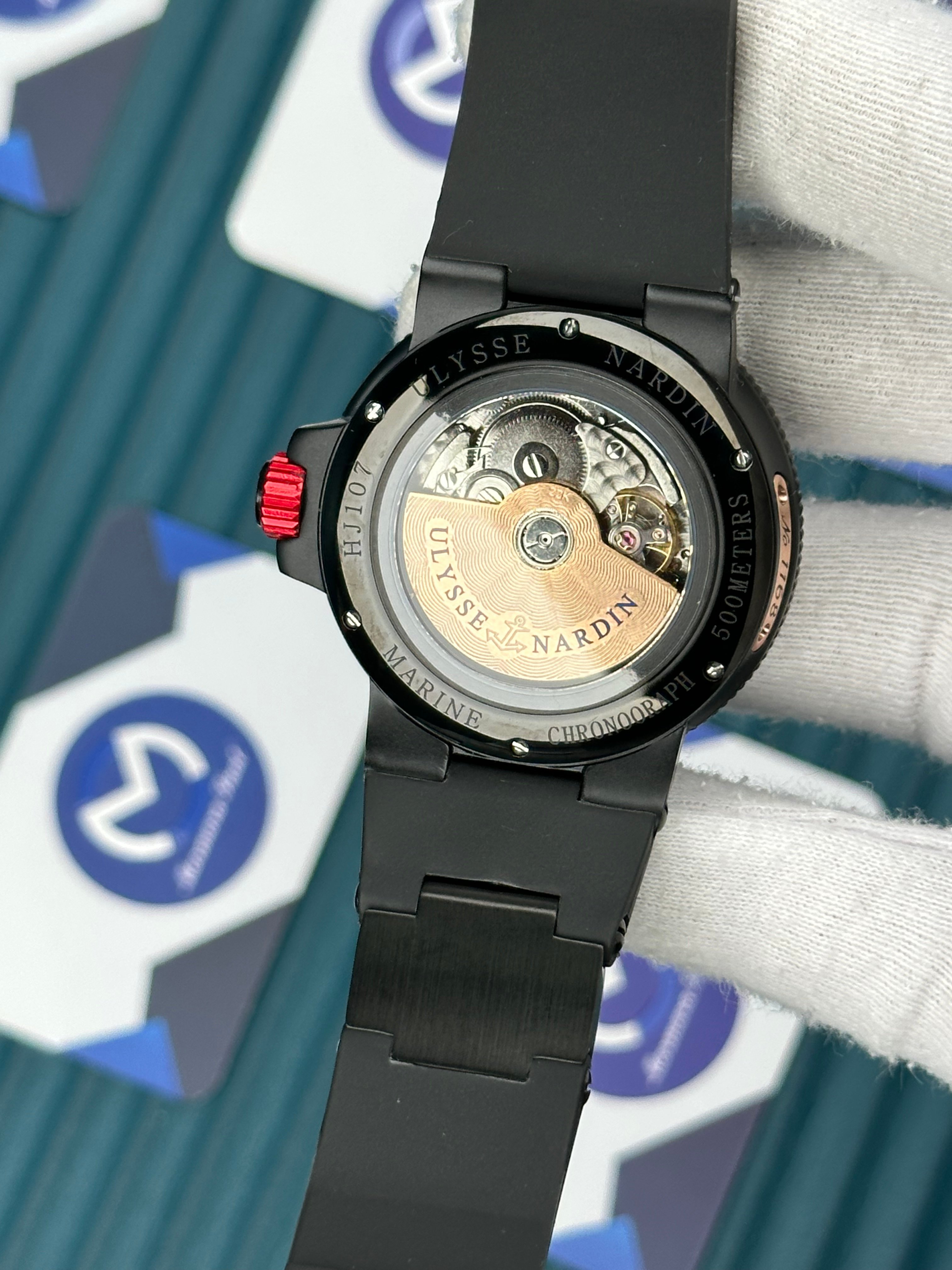 Ulysse Nardin Marine Black Red Detail Chronograph Automatic