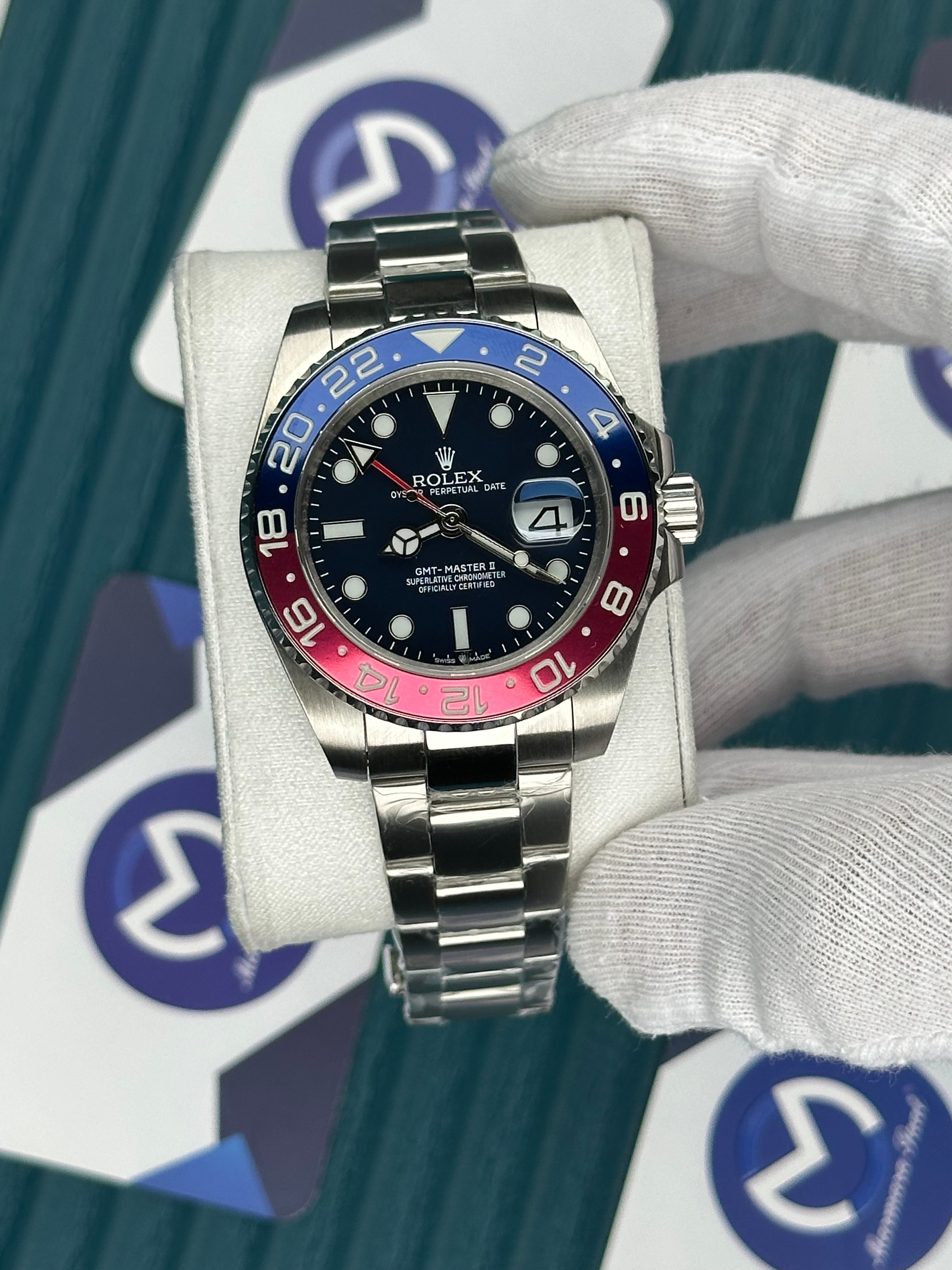 ROLEX GMT MASTER II BLUE DIAL PEPSI OYSTER