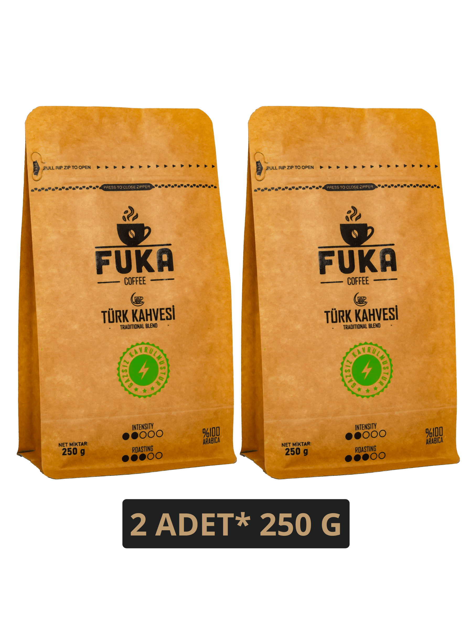 Gazsız Kavrulmuş Türk Kahvesi - Traditional Blend (250 G x 2)
