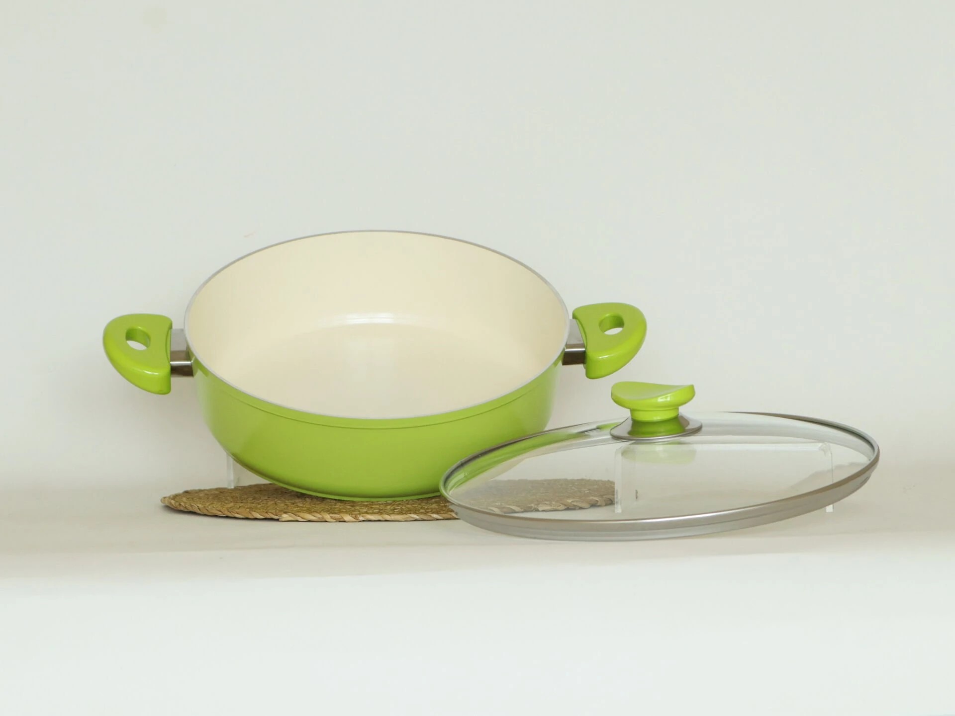 Seramik 28 Cm Karnıyarık Tencere Yeşil