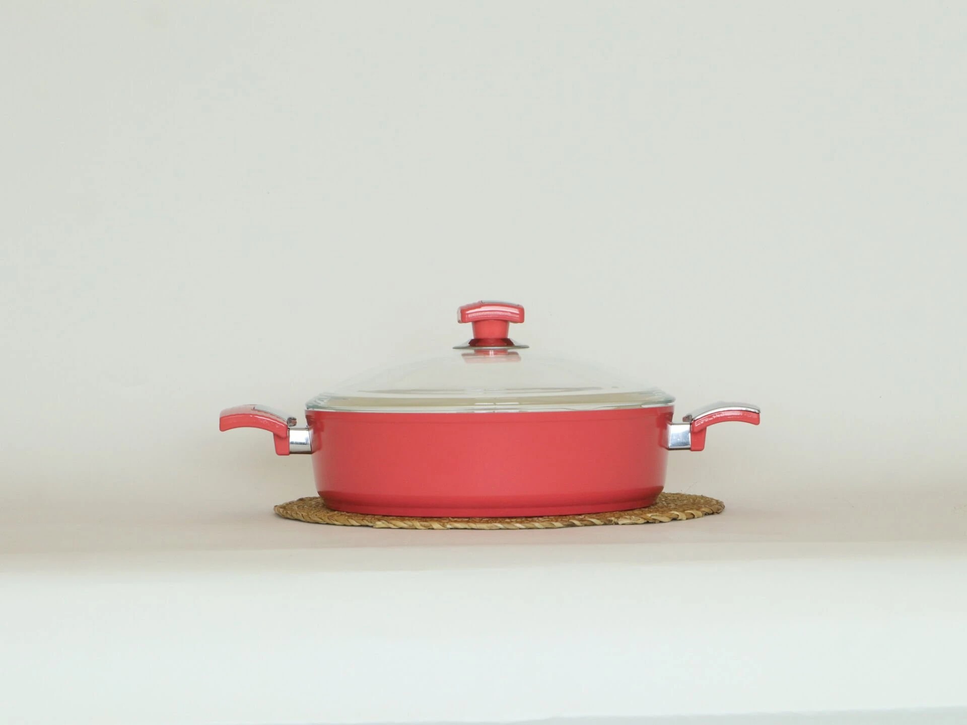 Seramik 28 Cm Karnıyarık Tencere Pembe