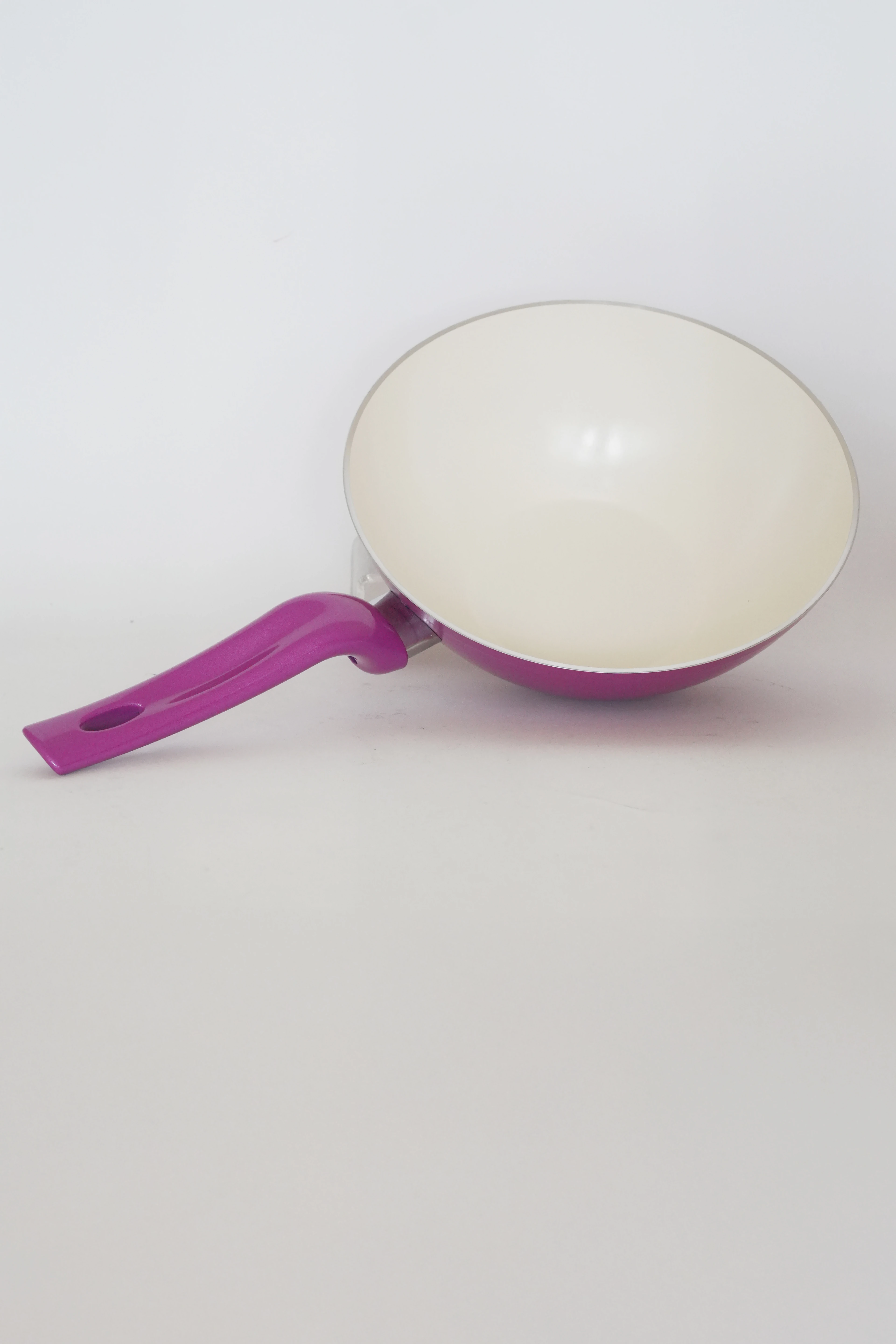 24 Cm Fuşya Wok Tava