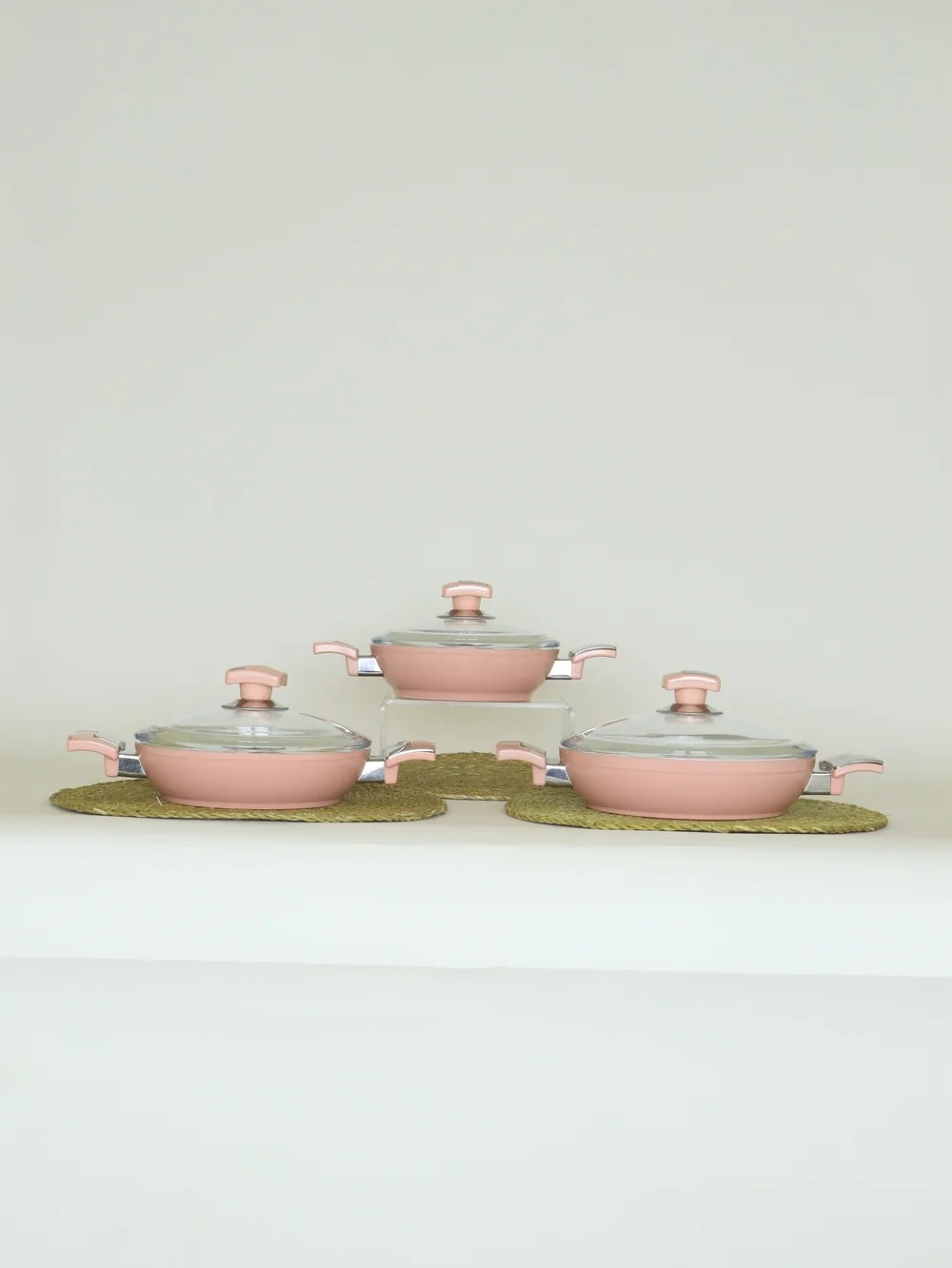6 Parça Seramik Omlet Pembe