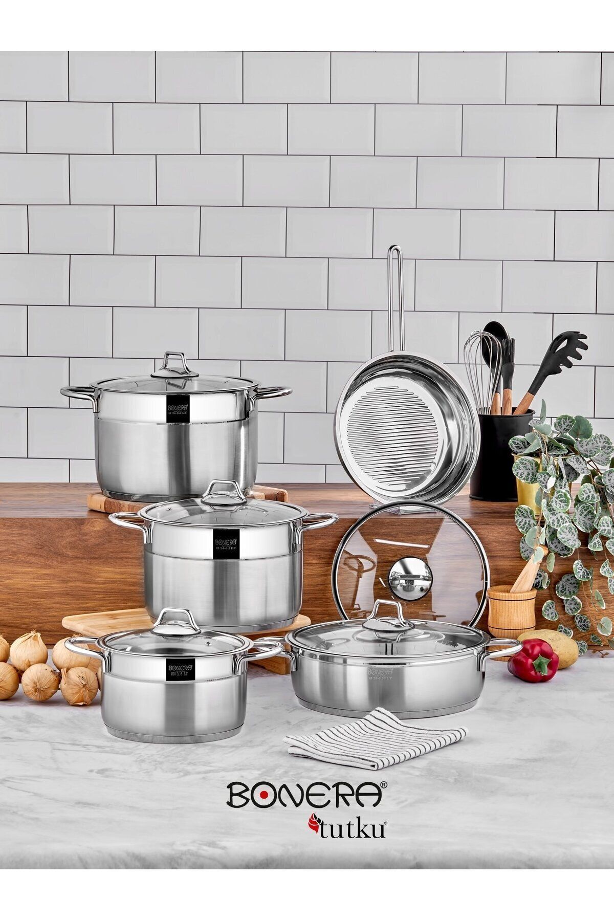 Omega 10 Parça Çelik Tencere Seti