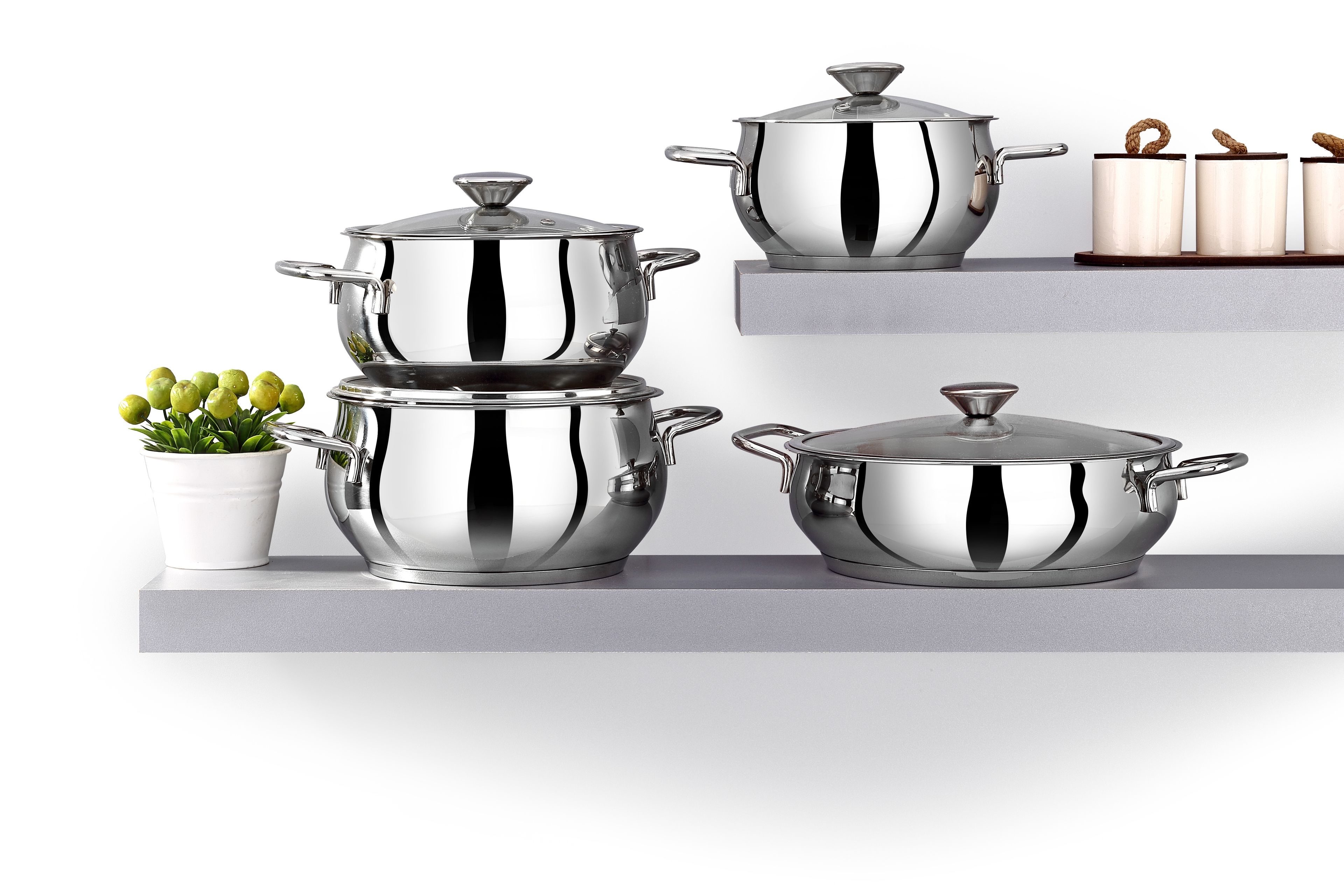Bonera Stella Steel 8 Parça Tencere Seti
