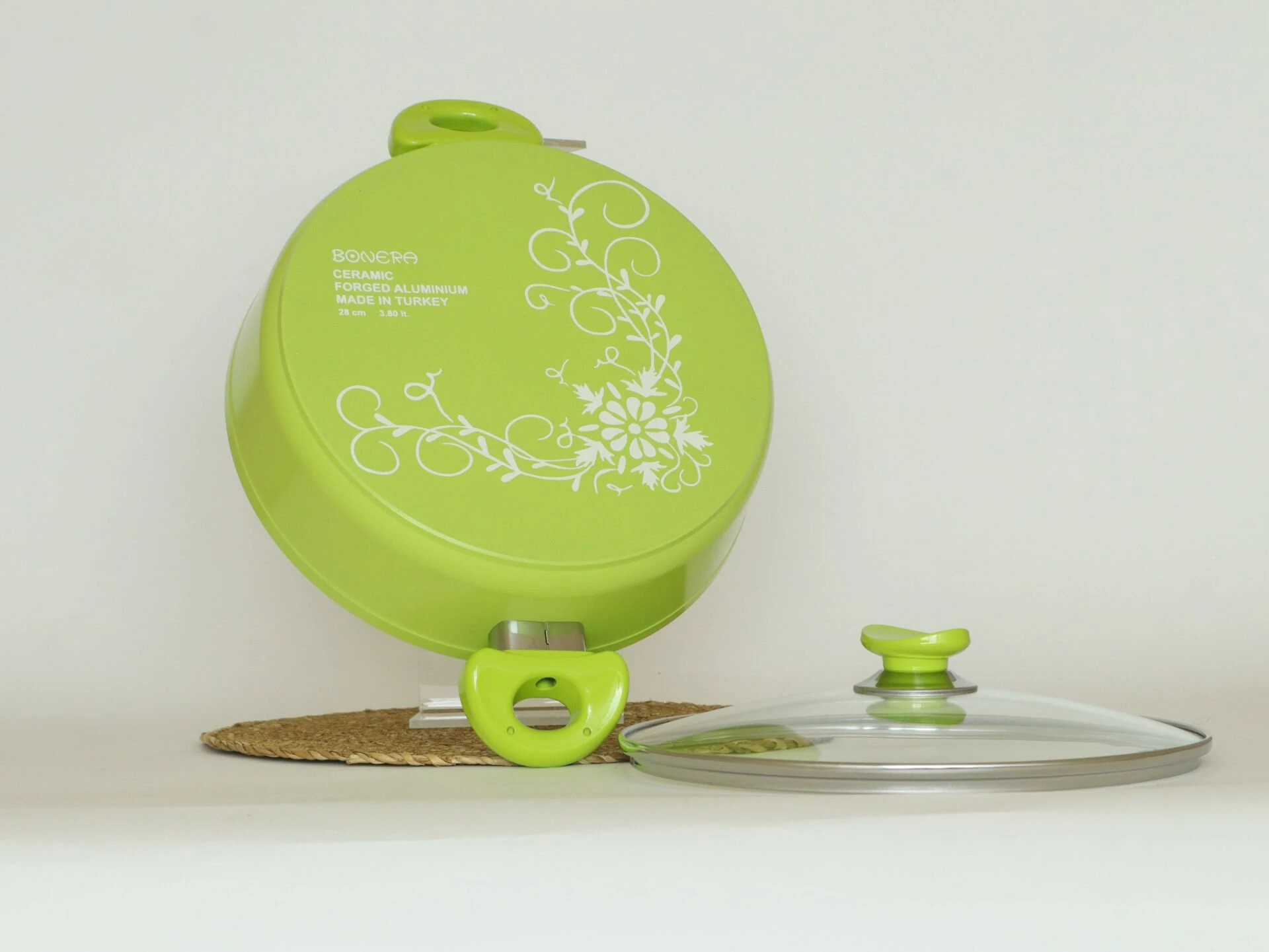 Seramik 28 Cm Karnıyarık Tencere Yeşil