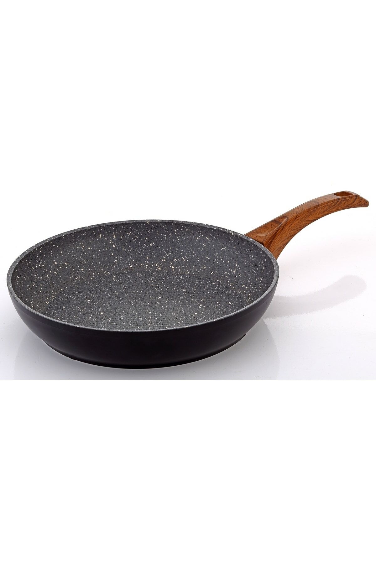 Bonera Vogue 26cm Ahşap Kulp Detaylı Granit Tekli Tava
