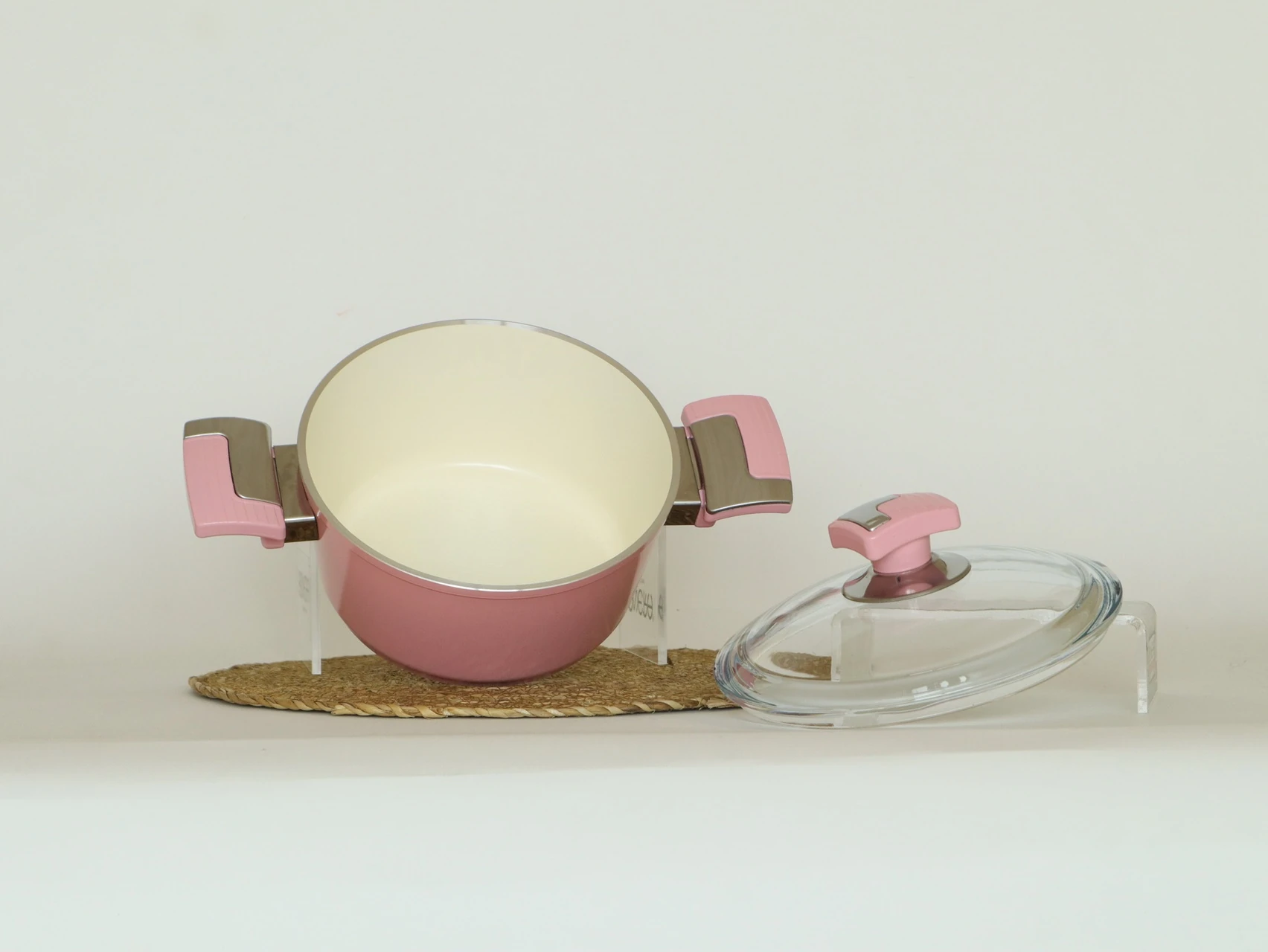 Bonera Seramik 18 Cm Derin Tencere Pembe Pembe