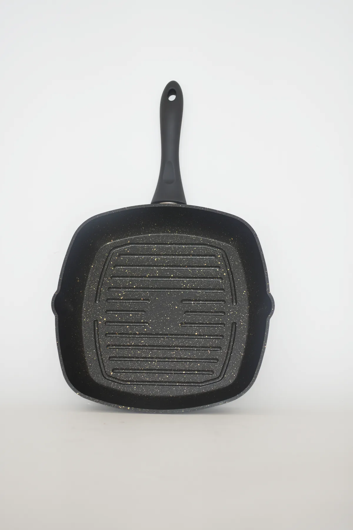 Bonera Granit 28cm Izgara Grill Tava - Siyah Gold