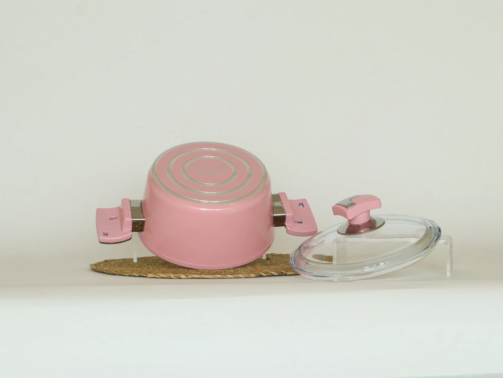 Bonera Seramik 18 Cm Derin Tencere Pembe Pembe