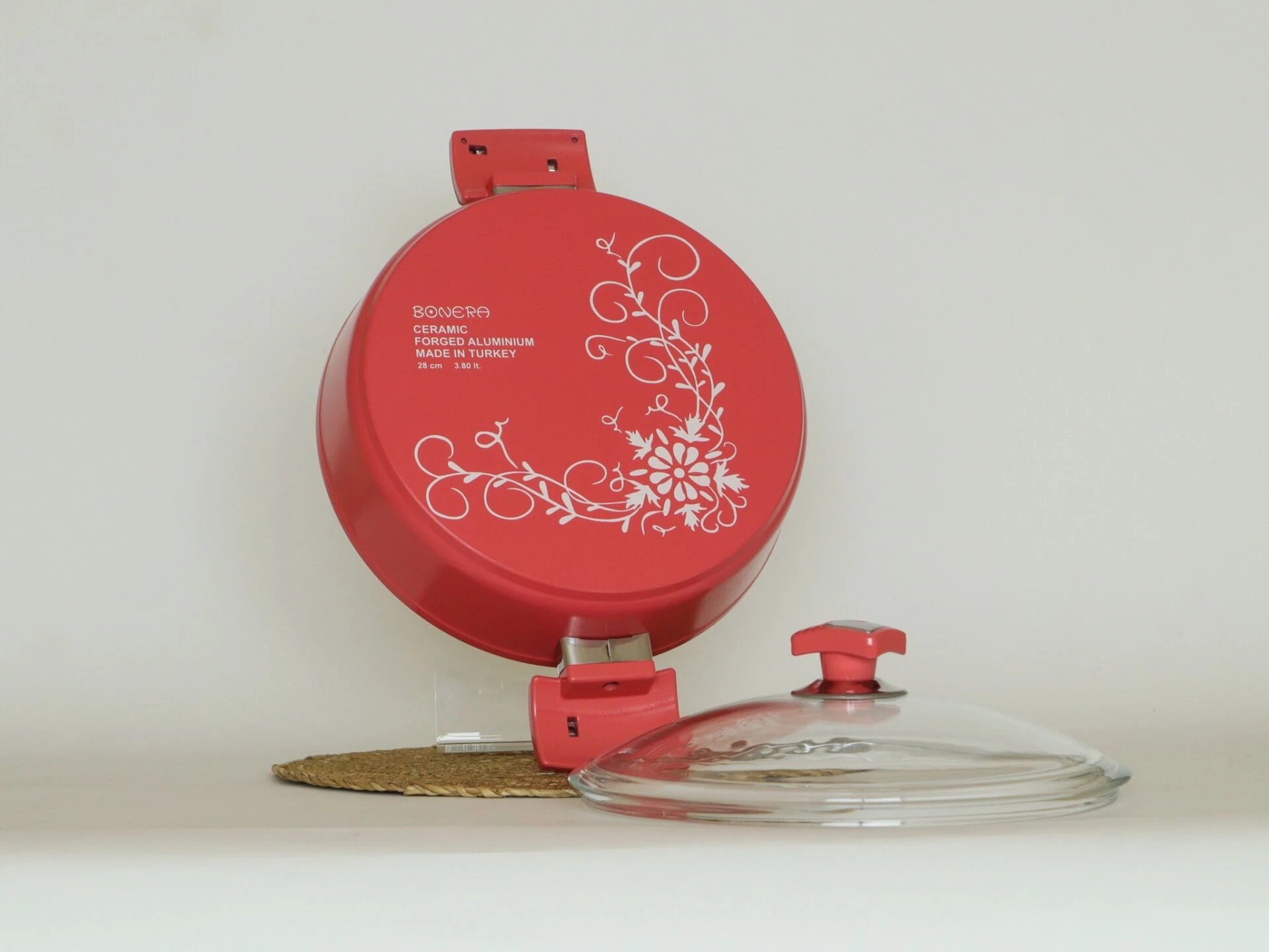 Seramik 28 Cm Karnıyarık Tencere Pembe
