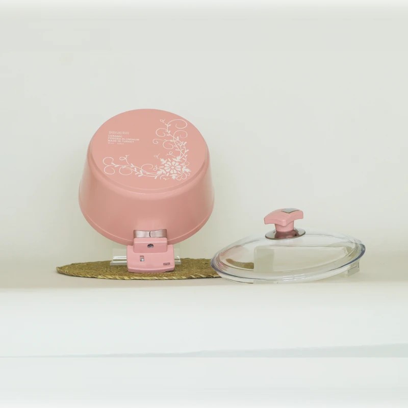 Seramik 22 Cm Derin Tencere Pembe