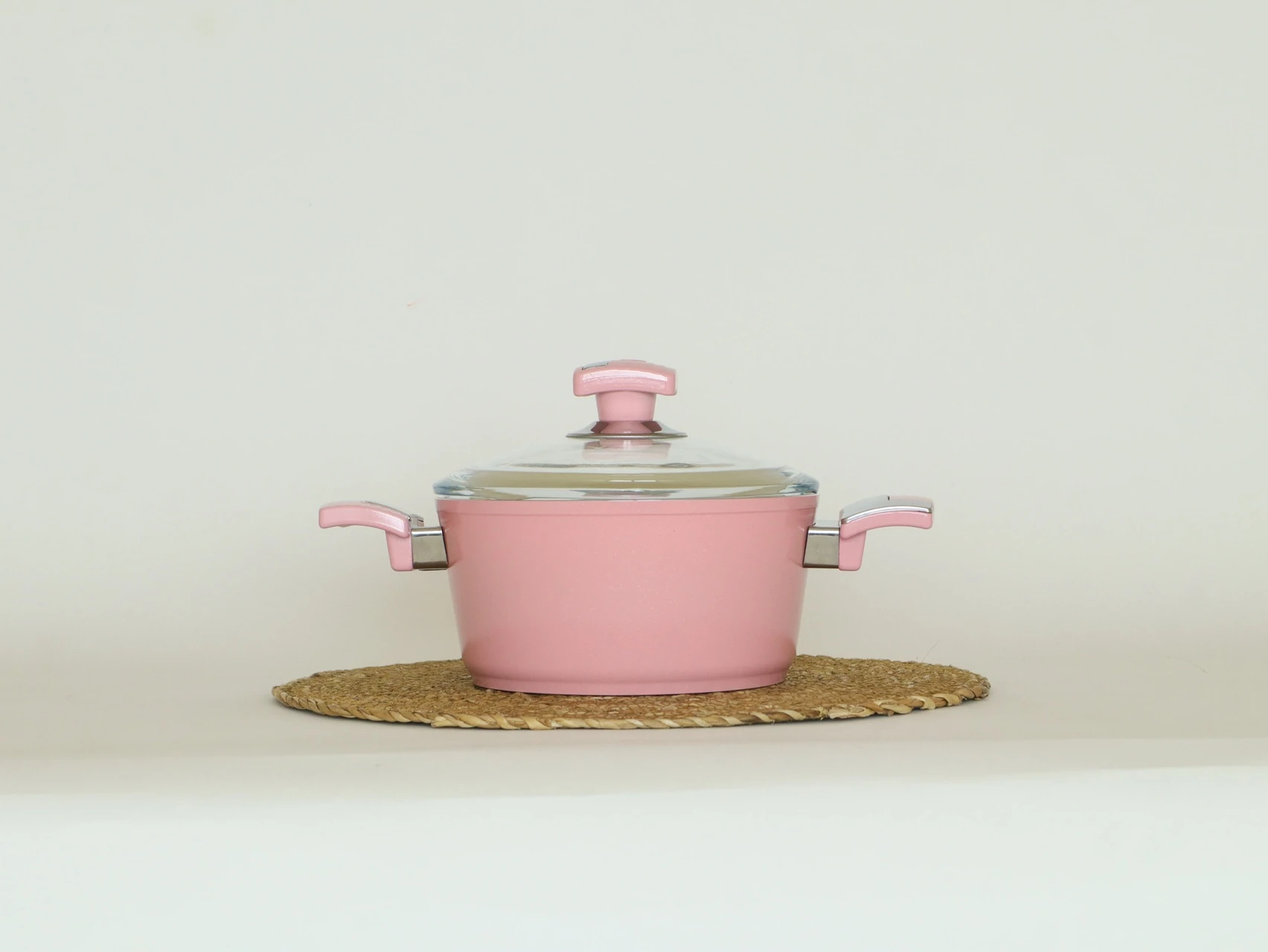 Bonera Seramik 18 Cm Derin Tencere Pembe Pembe