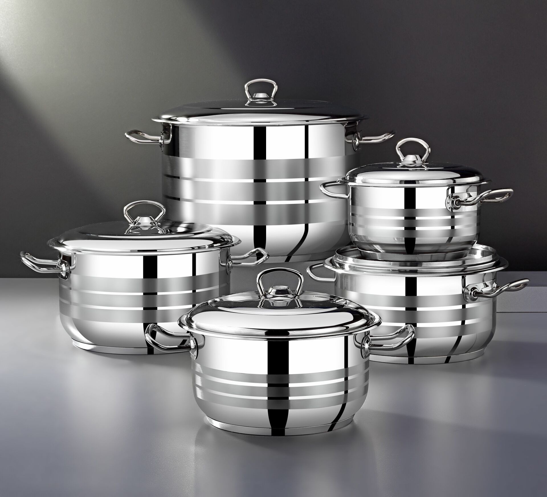 Bonera Masterchef 10 Parça Çelik Tencere Set