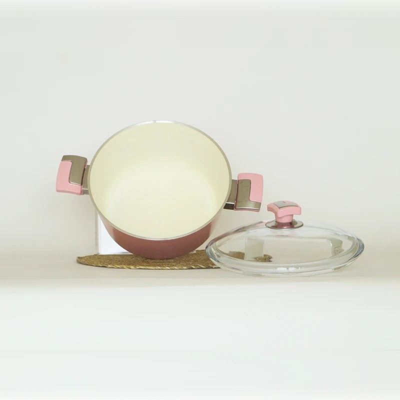 Seramik 24 Cm Derin Tencere Pembe