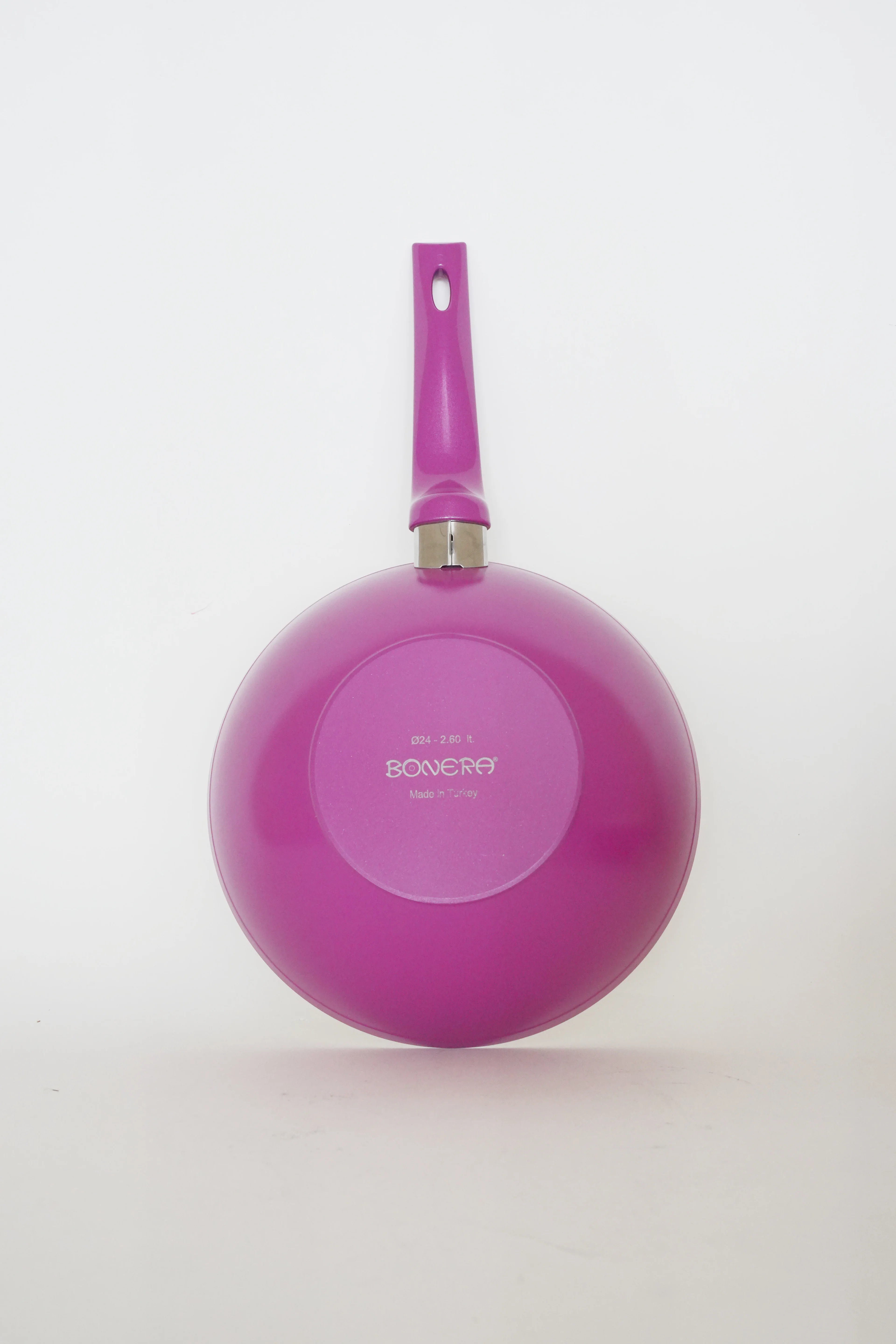 24 Cm Fuşya Wok Tava
