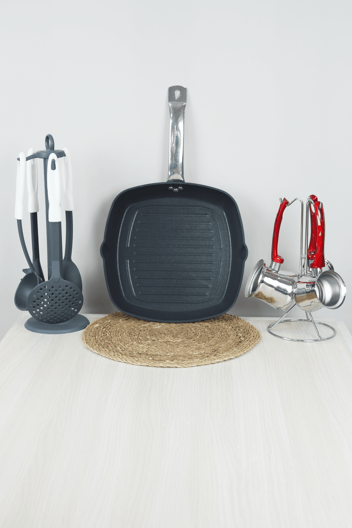  Bonera Titanyum 28cm Izgara Grill Tava - Siyah Gold
