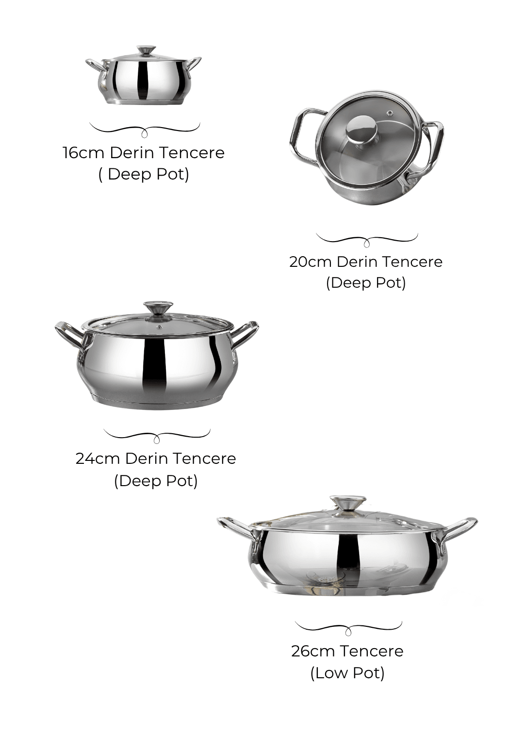 Bonera Stella Steel 8 Parça Tencere Seti